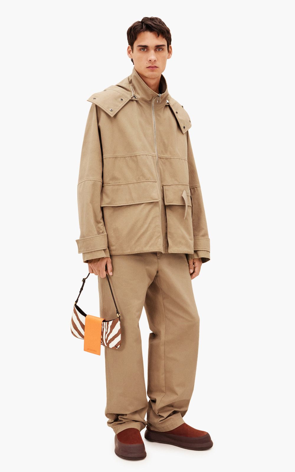 Jacquemus o1mle0625 La Blouson Molhado Jacket in Beige Size US M / EU 48-50 / 2 - 6 Thumbnail