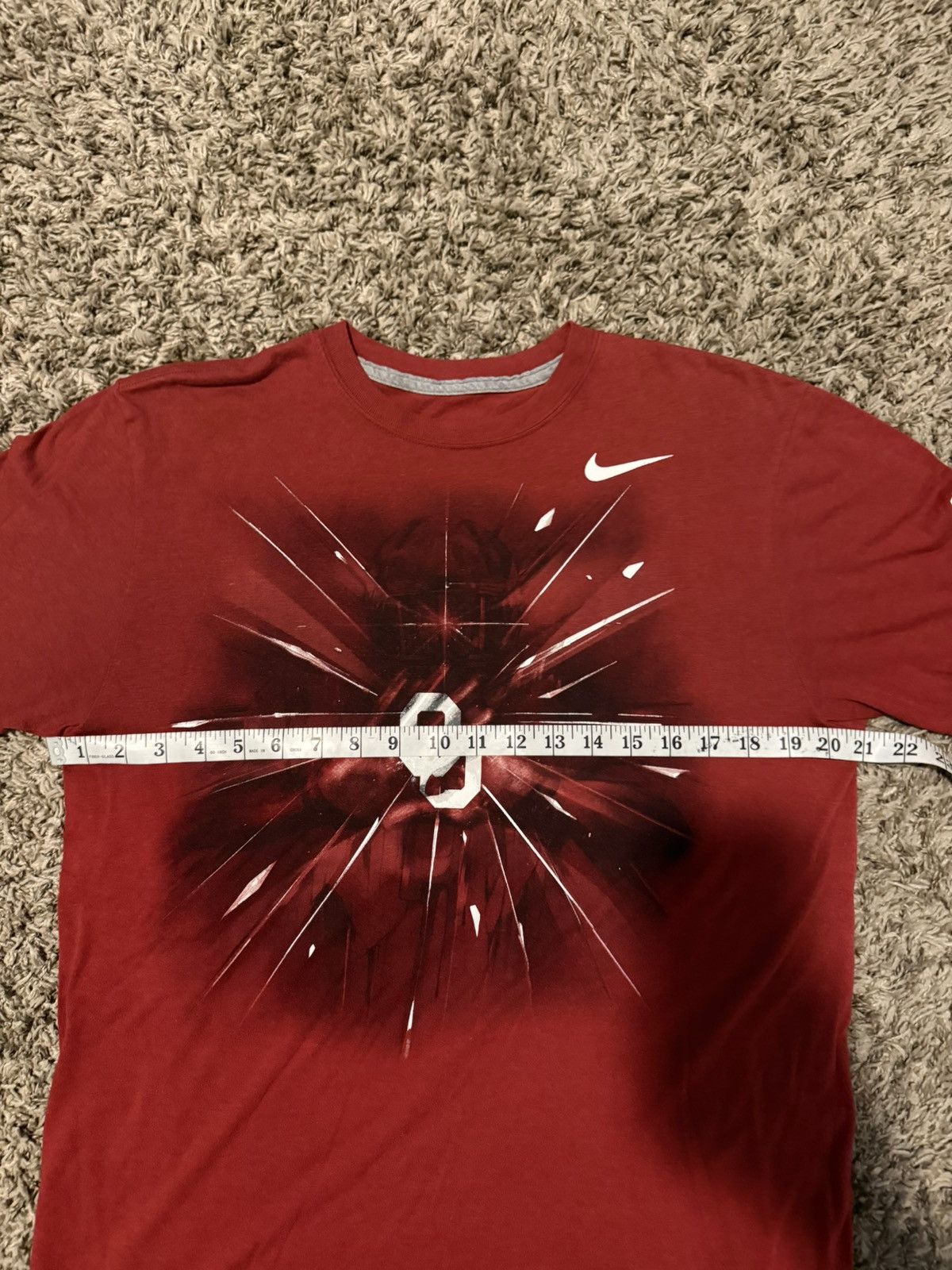 Nike Nike Oklahoma Sooners red and white T-shirt. Size US M / EU 48-50 / 2 - 2 Thumbnail