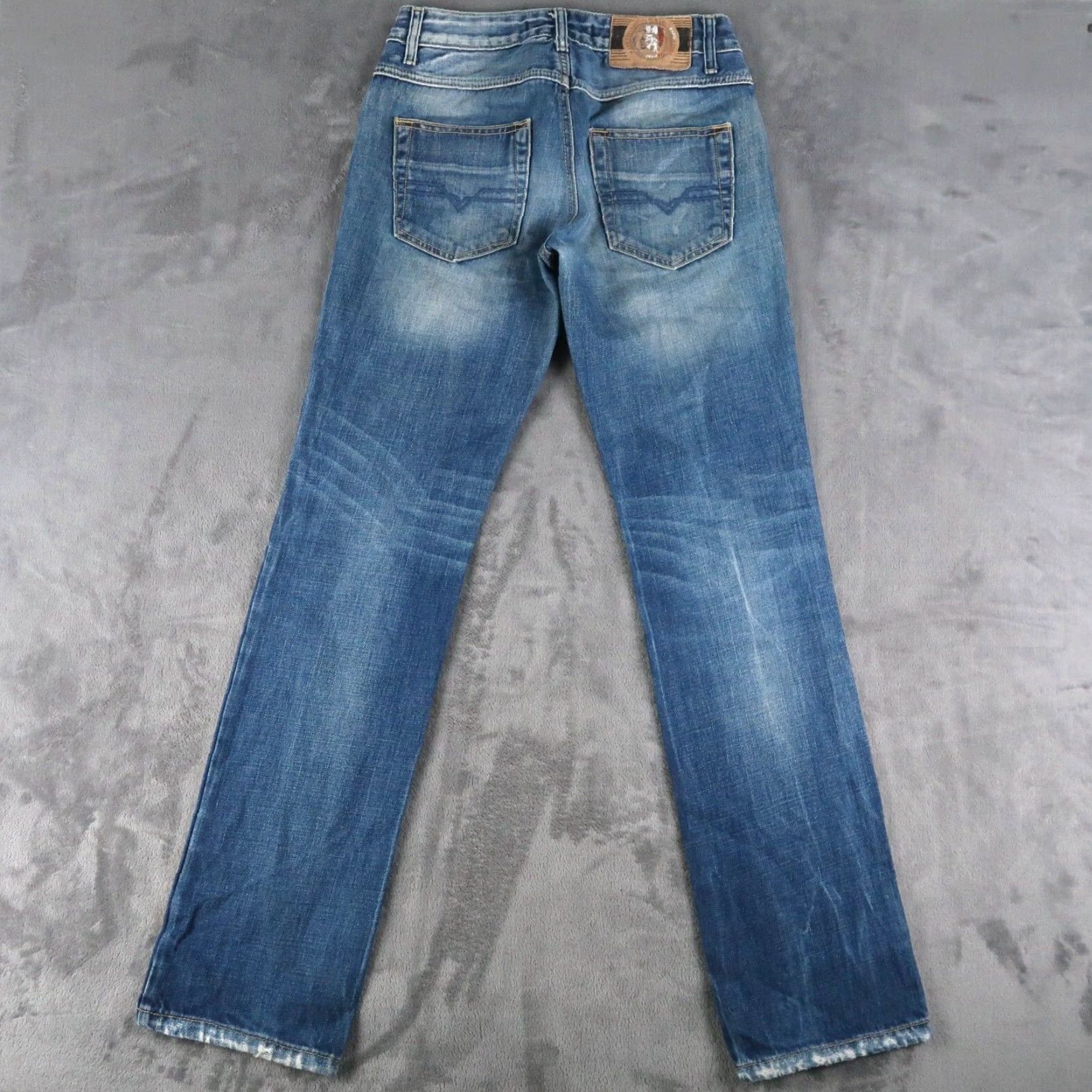 Diesel Diesel Jeans Slim Straight 29x33.5 Blue Denim Button Fly Italy Men Regular Size US 29 - 2 Thumbnail