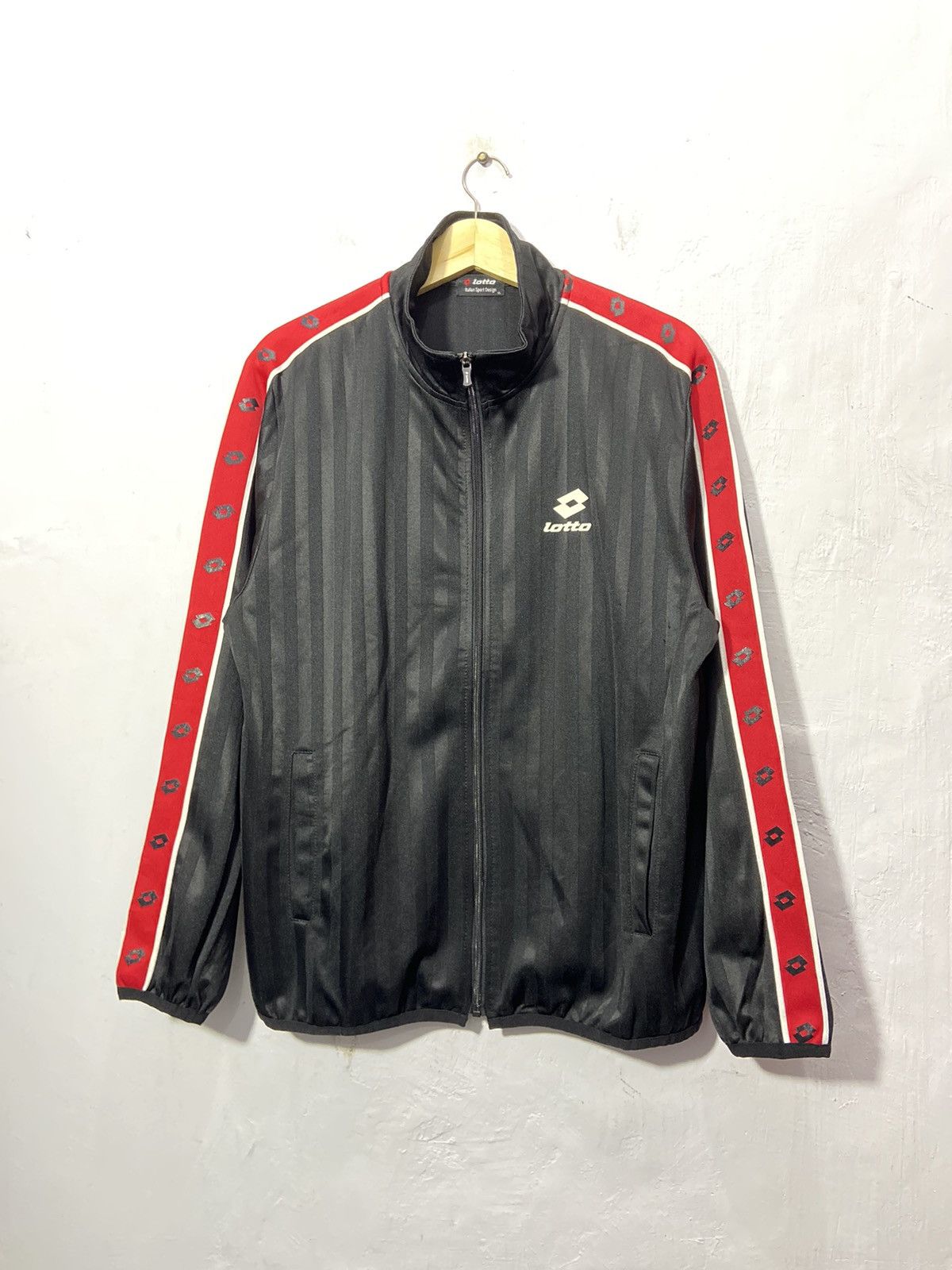 Lotto Sport Vintage Lotto Italian Sport Design Taped Track Jacket Size US XL / EU 56 / 4 - 1 Thumbnail