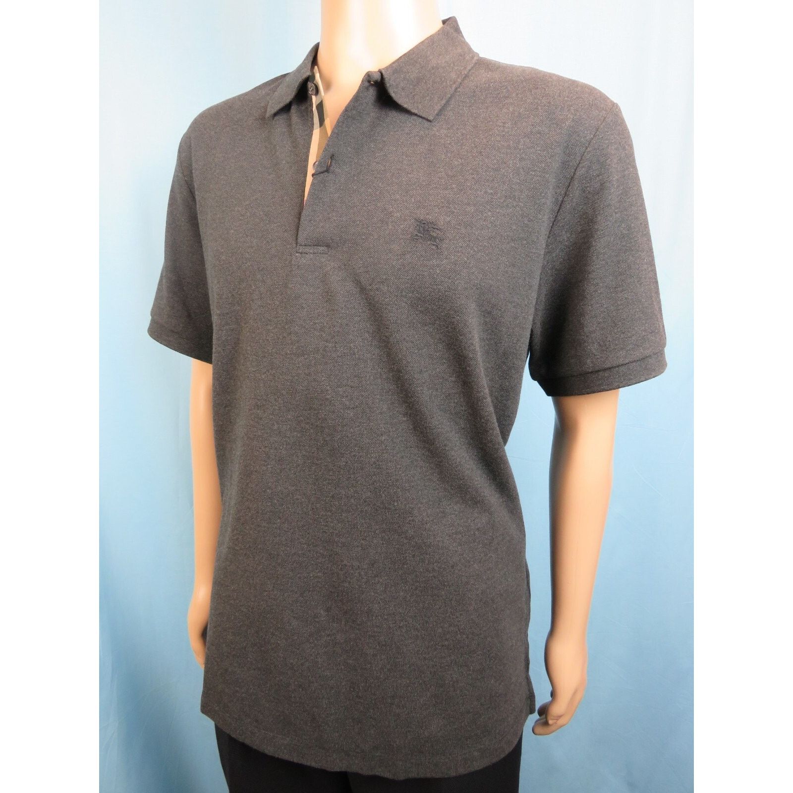 Burberry BURBERRY OXFORD DARK GRAY COTTON CHECK LOGO SLEEVE SHIRT S Size US S / EU 44-46 / 1 - 6 Thumbnail