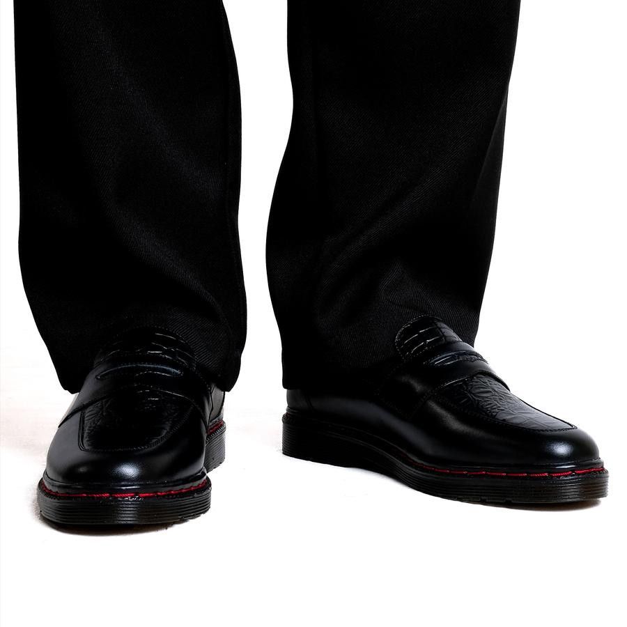 Genuine Leather × Simple Shoes Baldini Leather Loafer Black Size US 10 / EU 43 - 4 Thumbnail