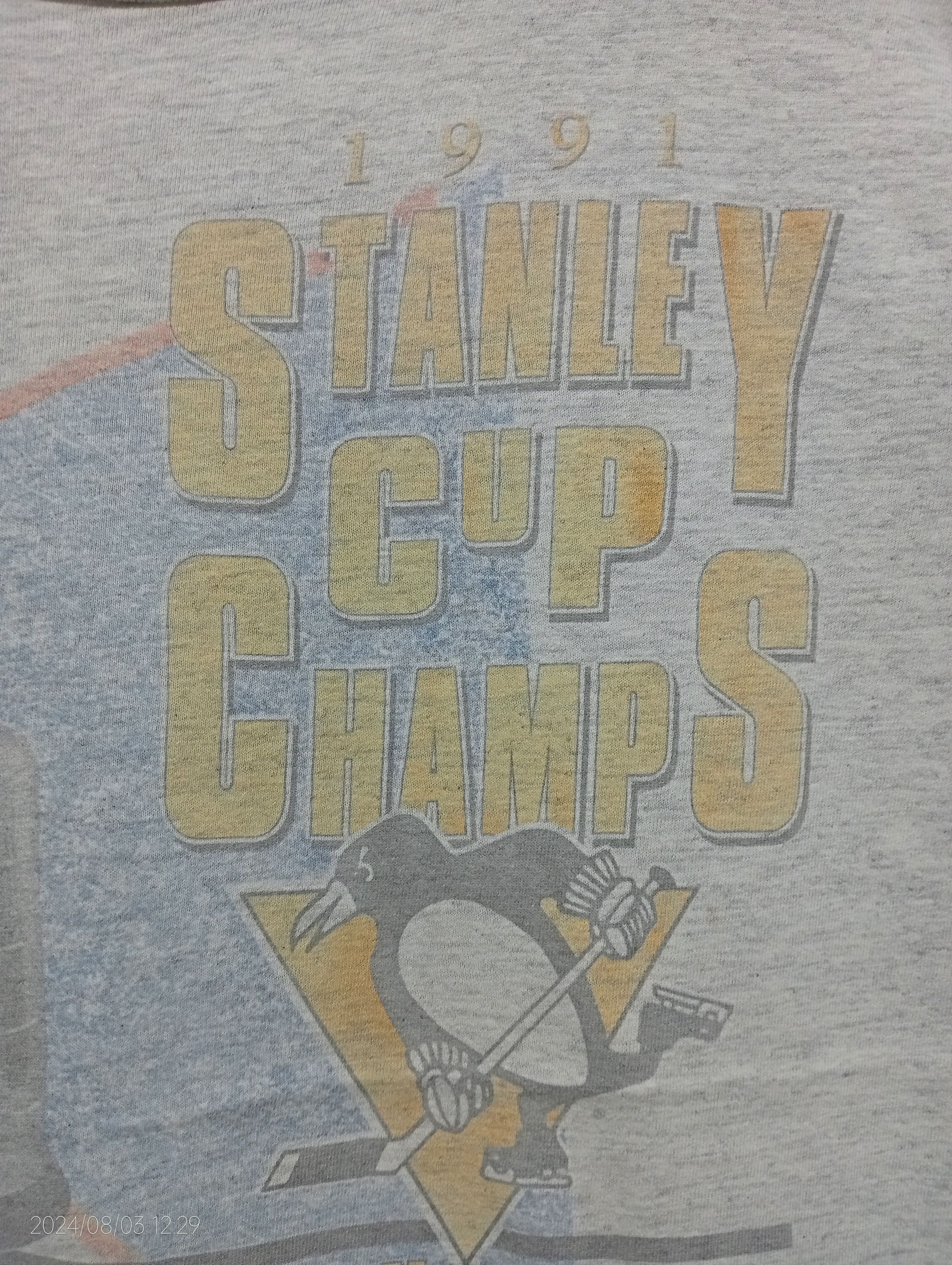 Salem Sportswear VTG '90s Distressed Salem Sportswear Pittsburgh Penguins Tee Size US M / EU 48-50 / 2 - 3 Thumbnail