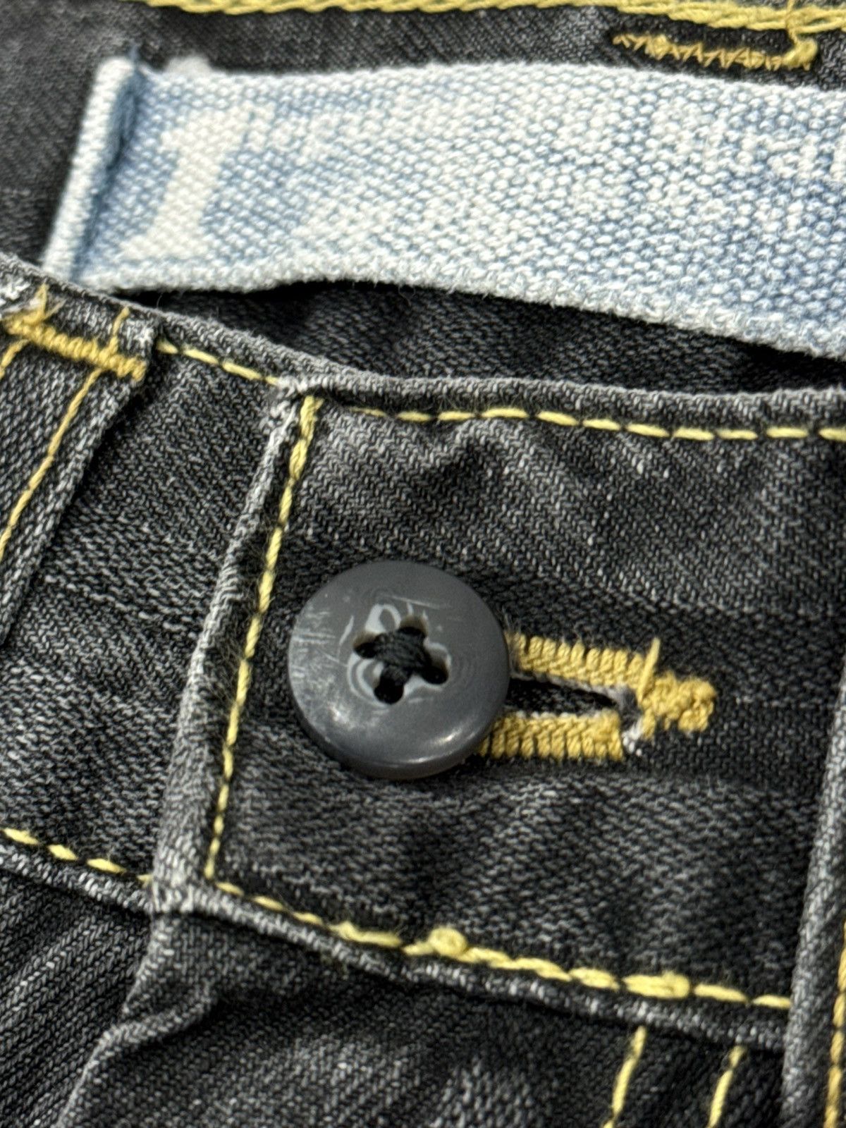 Vintage Y2K Black Utility Denim Jeans Contrast Stitch Carpenter pant Size US 31 - 10 Thumbnail