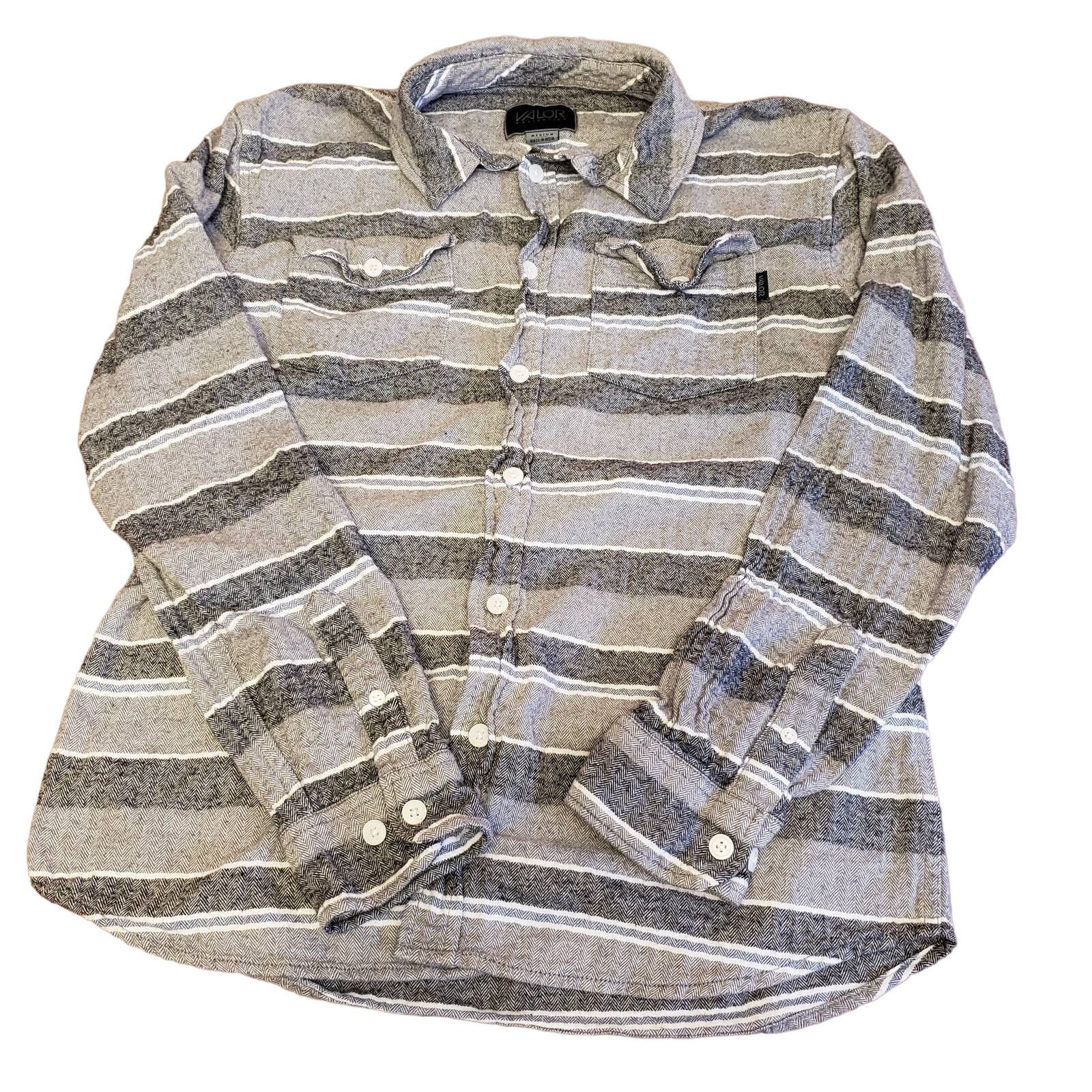 Valor Collective Valor Collective Shirt Mens Medium Flannel Collared Button Size US M / EU 48-50 / 2 - 1 Thumbnail