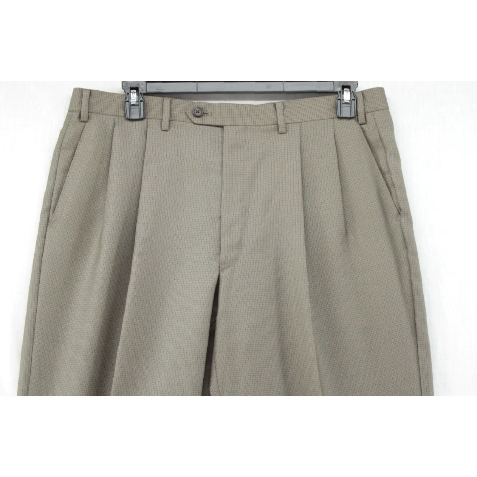 Ralph Lauren Ralph Lauren Dress Pants Men's 38x32 Green Pleated Cuffed Straight Office Wear Size US 38 / EU 54 - 2 Thumbnail