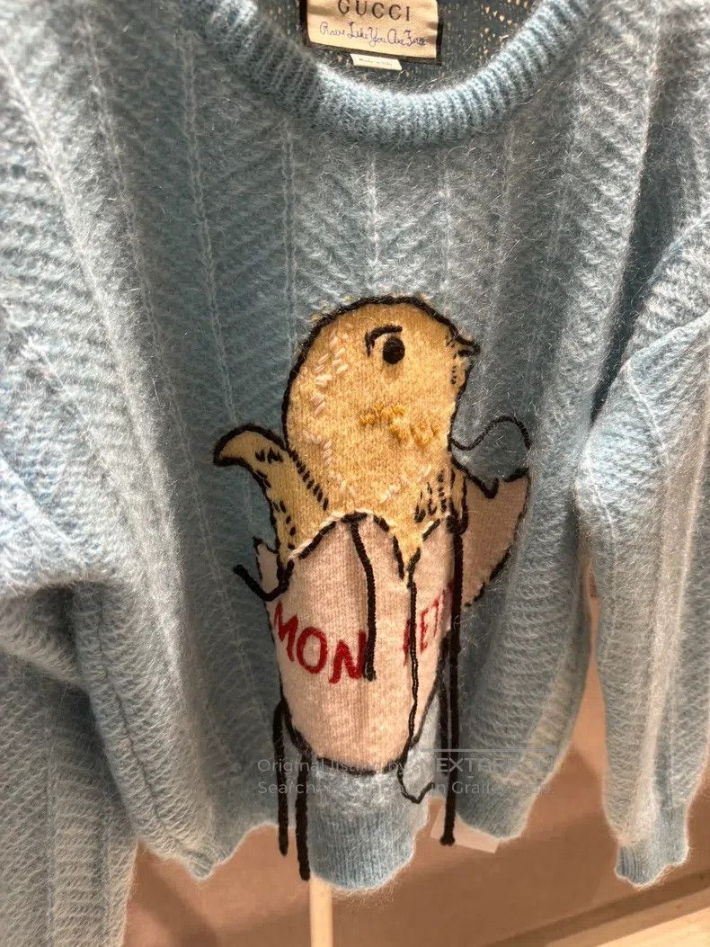 Gucci Gucci Chicken Broken Shell Blue Silhouette Sweater Size XS / US 0-2 / IT 36-38 - 2 Thumbnail
