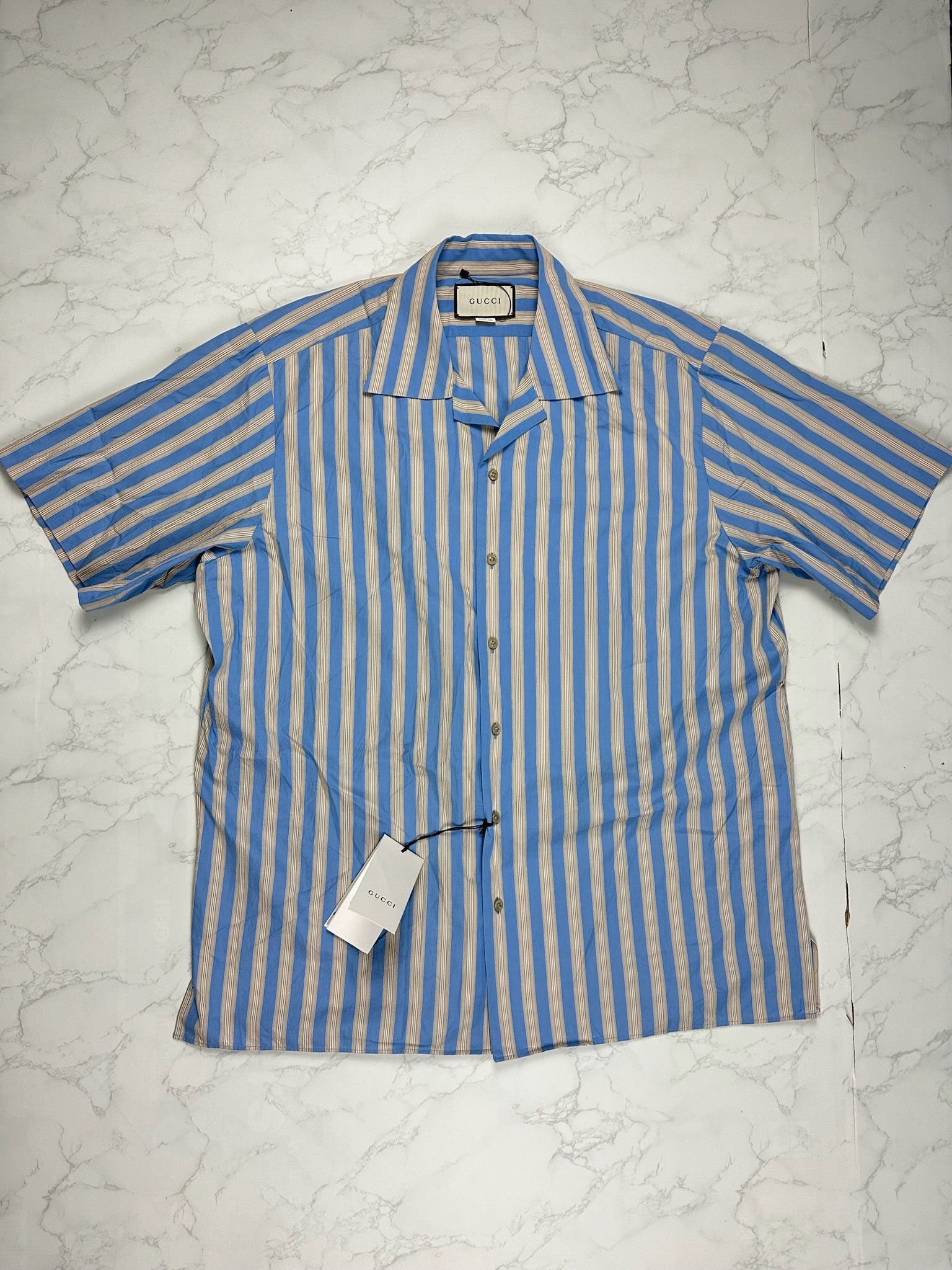 Gucci Gucci Big Bowling Striped Shirt Size US S / EU 44-46 / 1 - 1 Thumbnail
