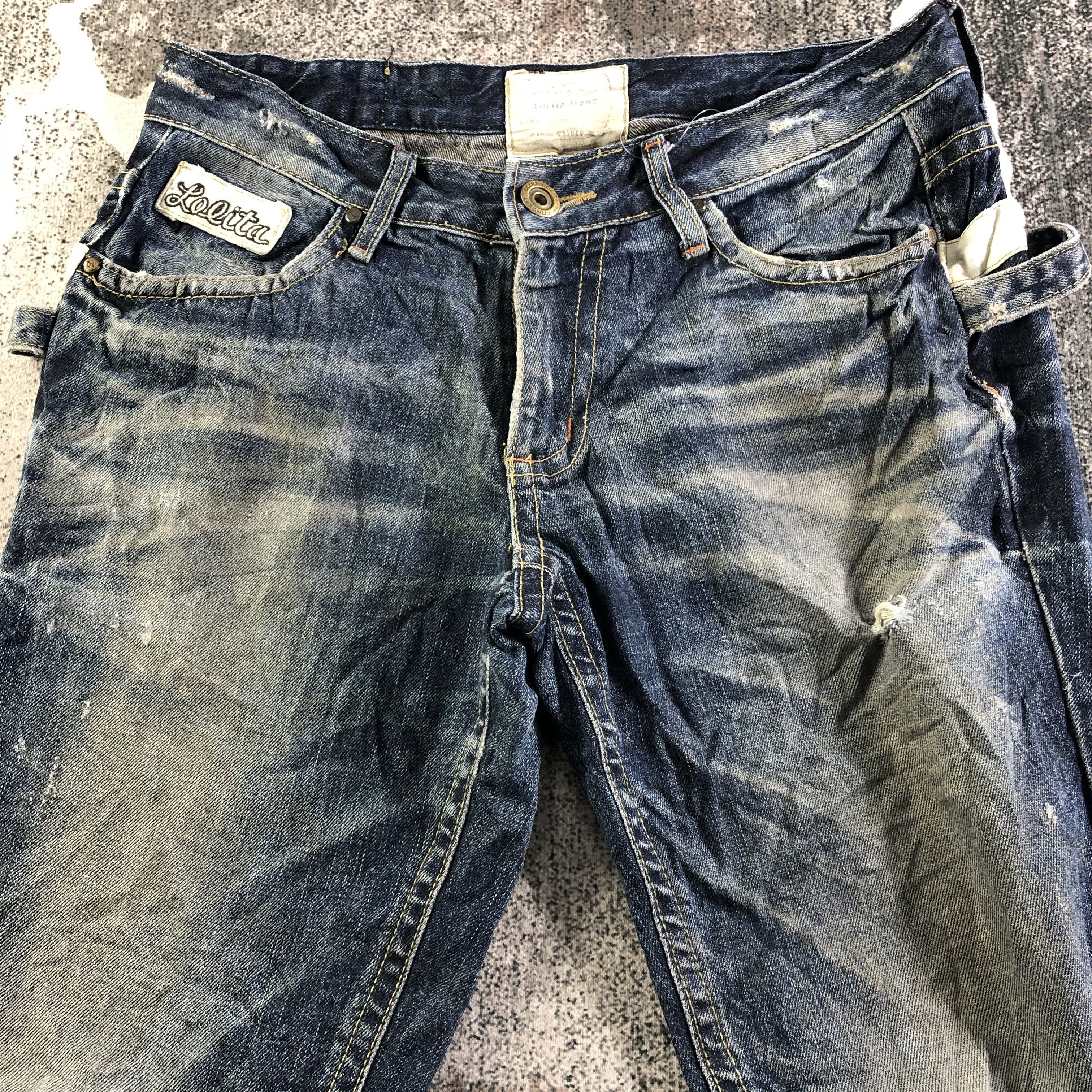 Japanese Brand Japanese Lolita Jeans Faded Blue Denim KJ3028 Size US 34 / EU 50 - 3 Thumbnail