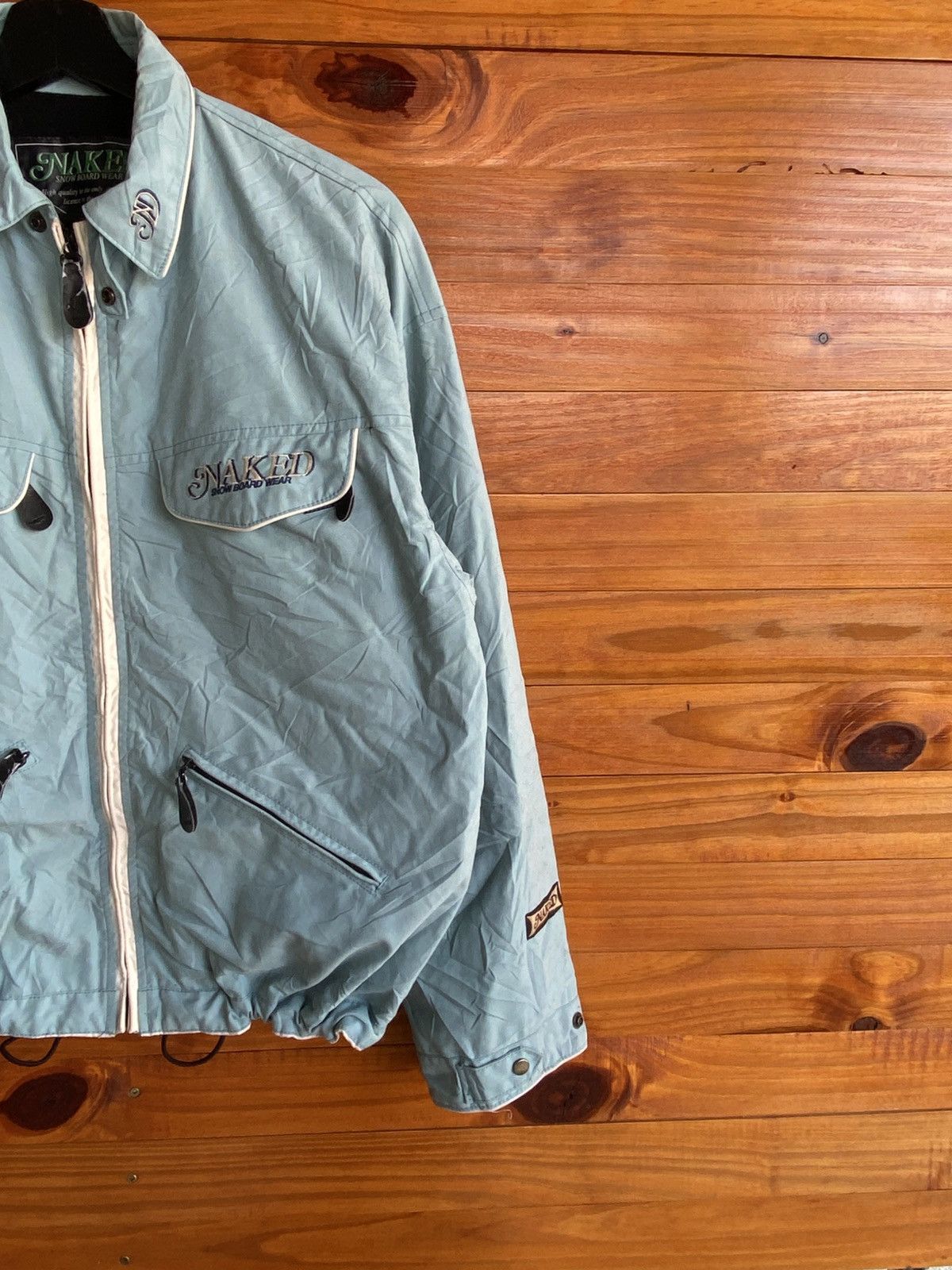 Japanese Brand Vintage Naked Snowboard Wear Light Blue Jacket Delfy 1000 Size US S / EU 44-46 / 1 - 6 Thumbnail