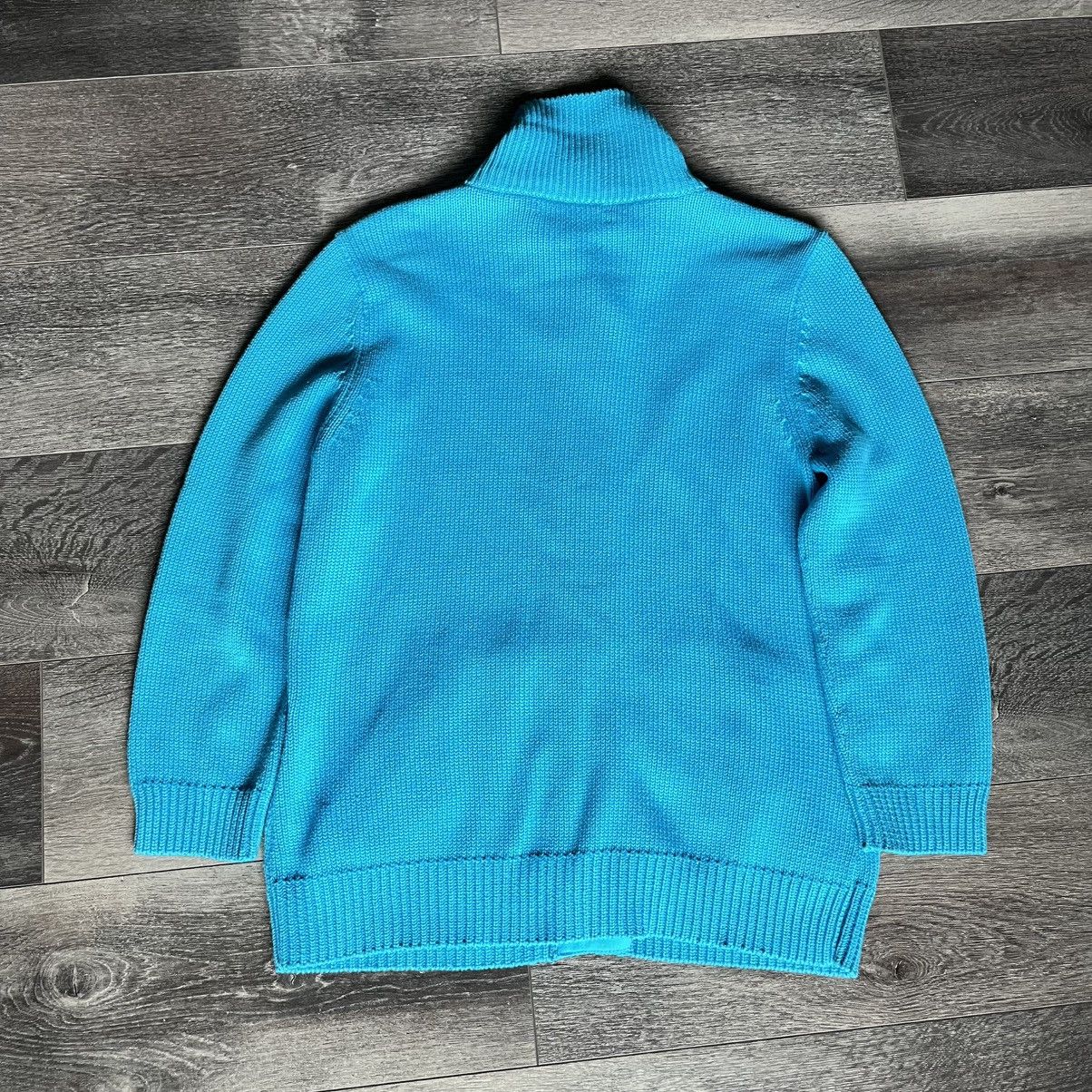 Lauren Ralph Lauren Vintage Polo Ralph Lauren Knit Turtleneck Cardigan Sweater Size L / US 10 / IT 46 - 2 Thumbnail