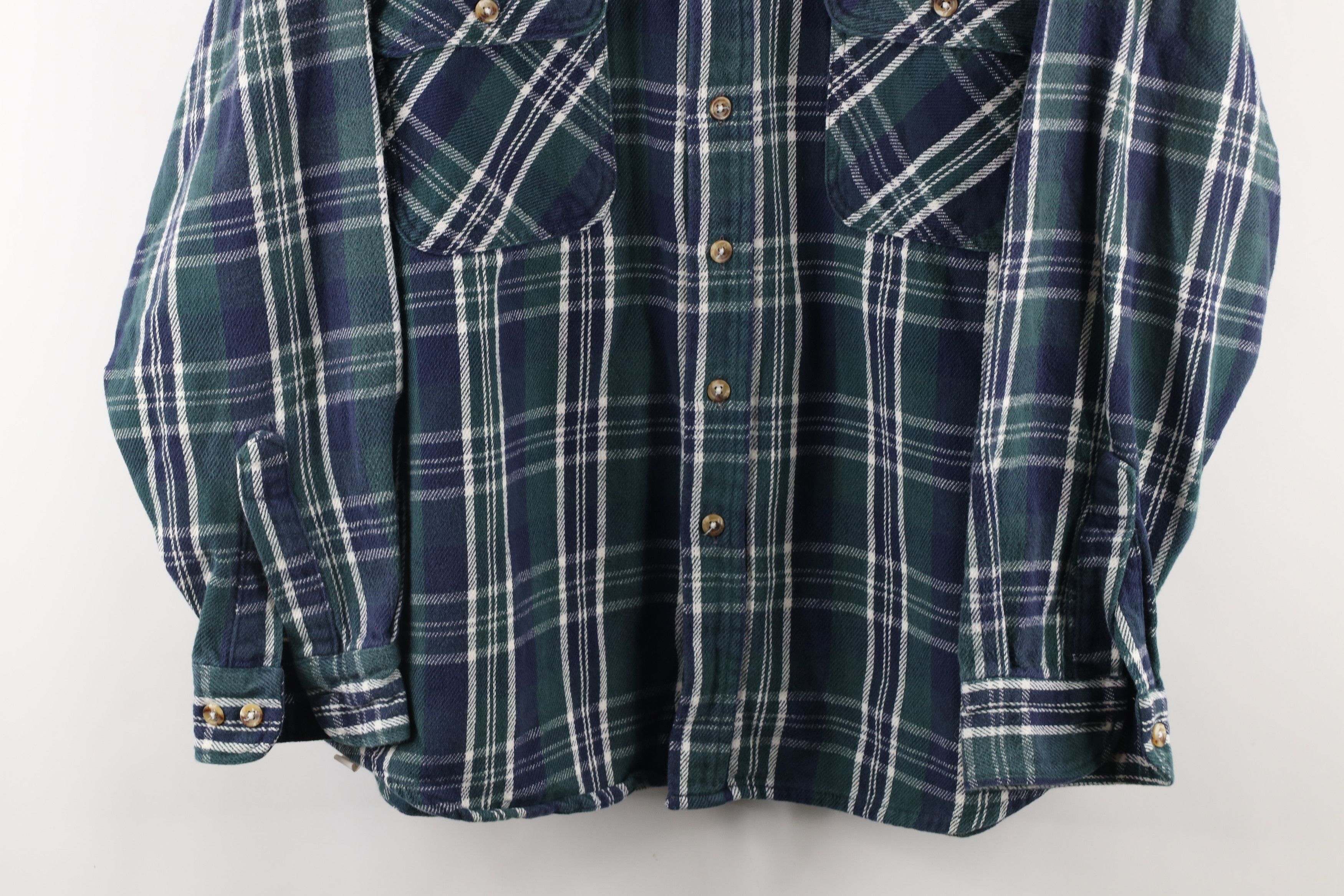 FiveBrother × Vintage Vintage 90s Five Brother Heavyweight Button Shirt Plaid Size US XL / EU 56 / 4 - 3 Thumbnail