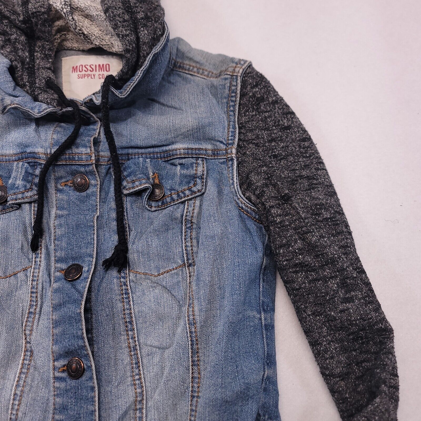 Mossimo Mossimo Supply Co Button Up Denim Hoodie Womens Size XS Gray Size XS / US 0-2 / IT 36-38 - 5 Thumbnail