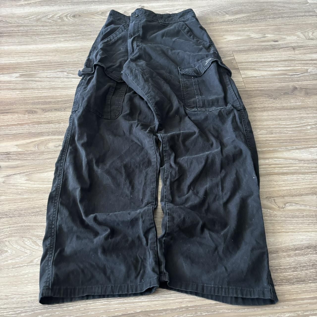 Japanese Brand Crazy Vintage Y2K/2000s Grunge Black Skater Cargo Pants! 34x29 Size US 34 / EU 50 - 3 Thumbnail