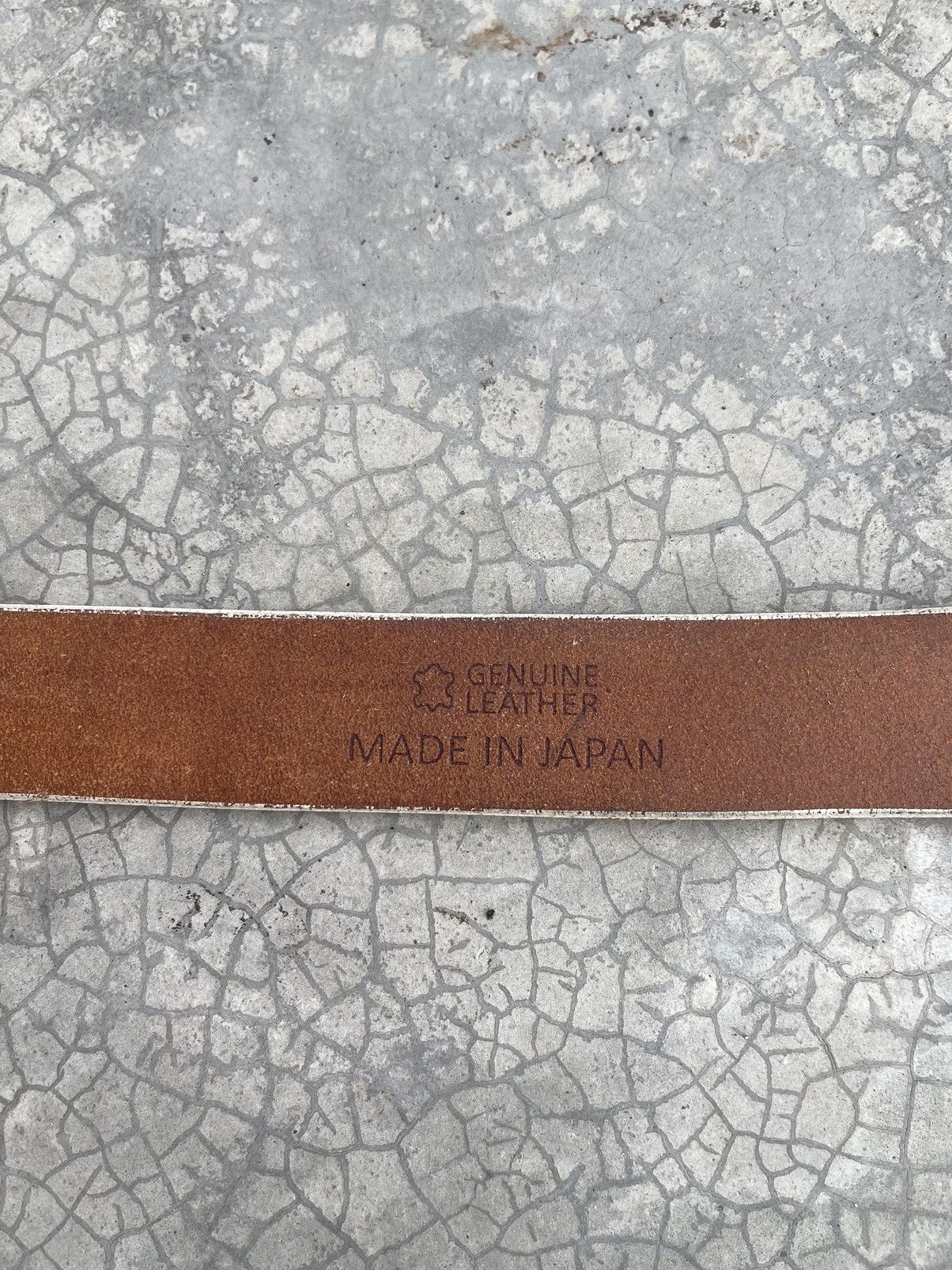 Genuine Leather × Japanese Brand × Vintage Leather Belt W36 Made in Japan Work Wear HTC Goro’s Size 36 - 6 Thumbnail