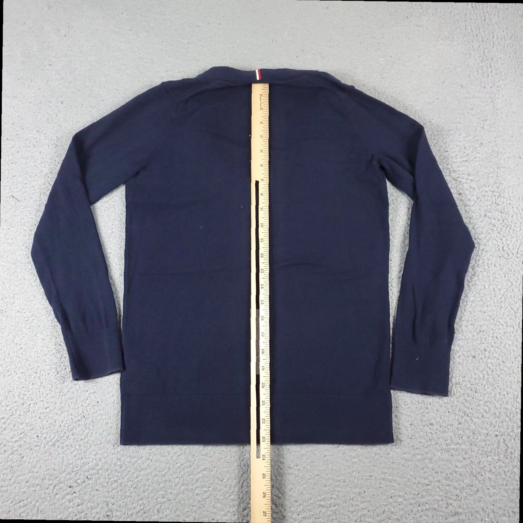 Tommy Hilfiger Tommy Hilfiger Blue Cardigan Sweater Womens XS Cotton Button Up V-Neck Size XS / US 0-2 / IT 36-38 - 7 Thumbnail