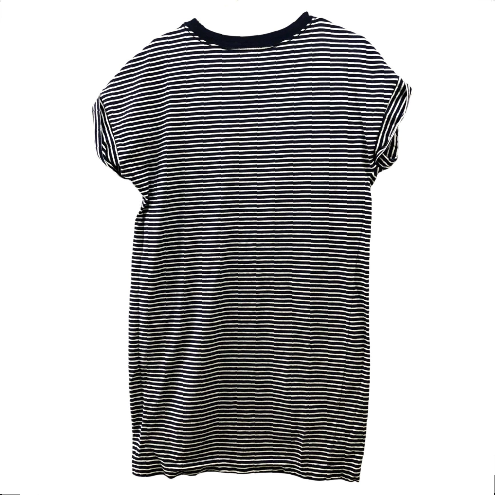 Gap Gap T Shirt Dress Womens S Short Sleeve Crewneck Navy Blue White Stripe Pocket Dress Size S / US 4 / IT 40 - 2 Thumbnail