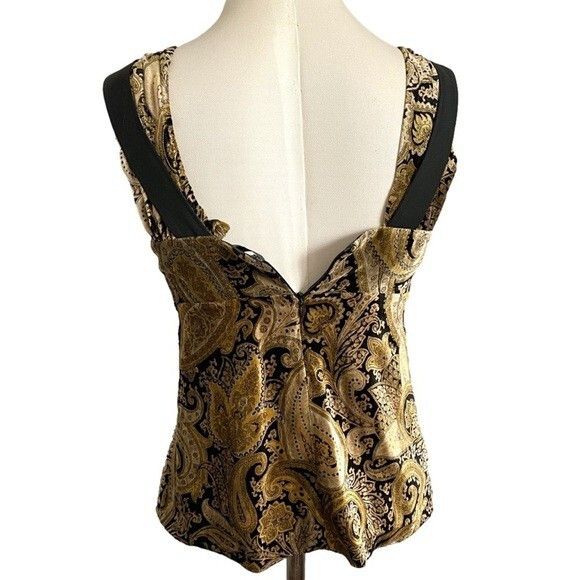 Etro Etro Italy 100% Silk Velvet Paisley Sleeveless Top 🇮🇹 Size XS / US 0-2 / IT 36-38 - 8 Thumbnail