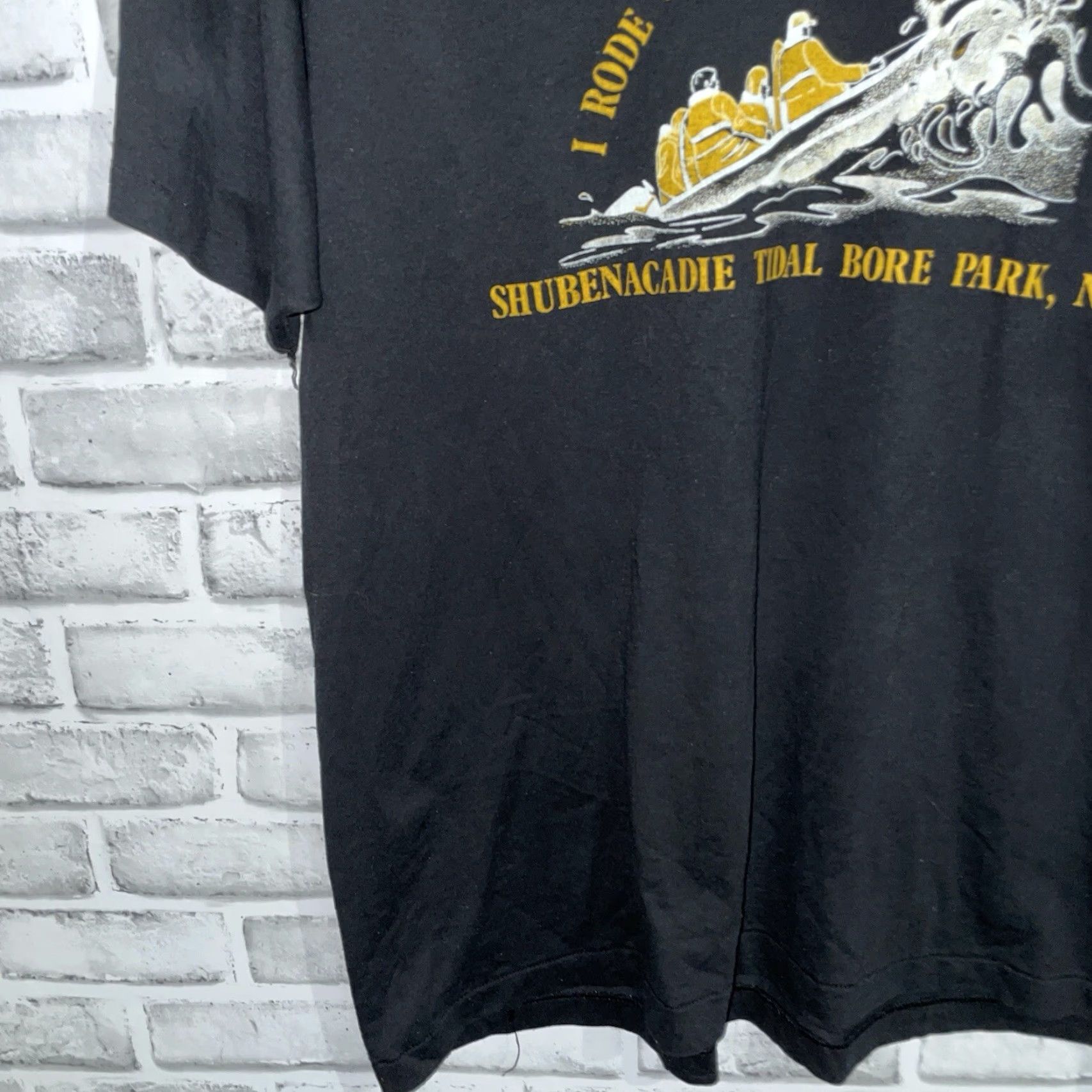 Hanes VINTAGE Hanes Tidal Bore Park N.S Black Graphic Tee Mens XL USA Single Stitch Size US XL / EU 56 / 4 - 3 Thumbnail