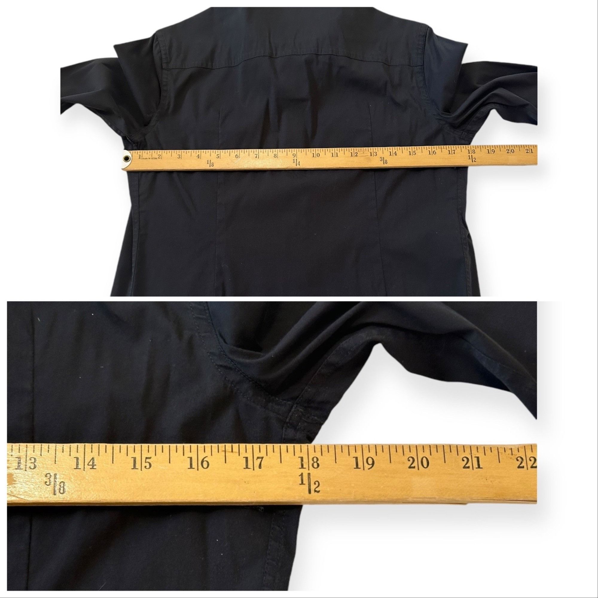 Prada Black Stretch Cotton Shirt Epaulettes Made in Italy,