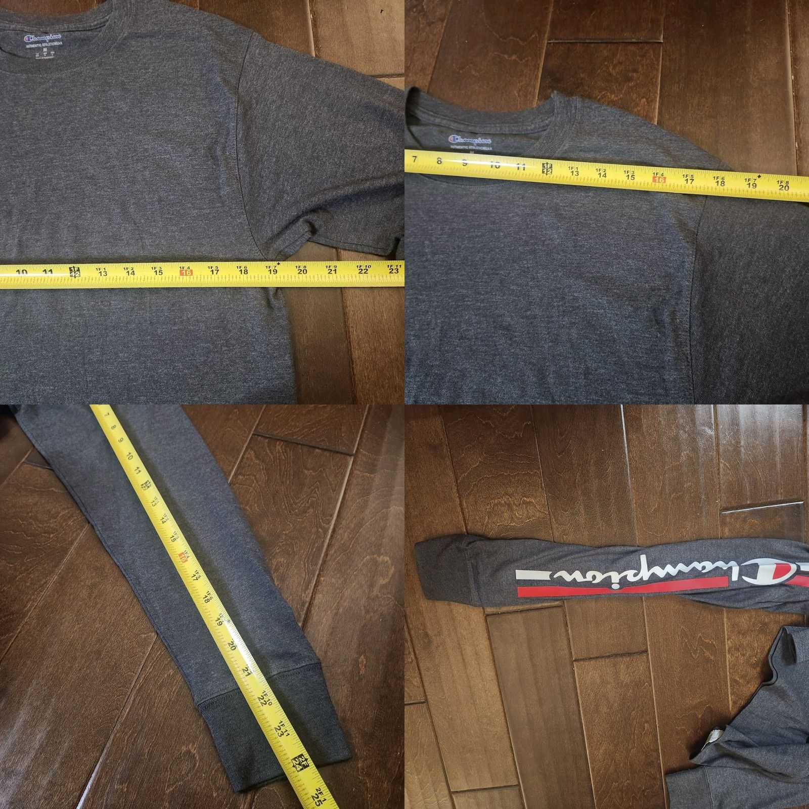 Champion Champion Men's Long Sleeve Shirt M Gray Heathered Pullover Crew Neck Activewear Regular Stretch Gym & Training - Spring Fall Winter Size US M / EU 48-50 / 2 - 8 Thumbnail