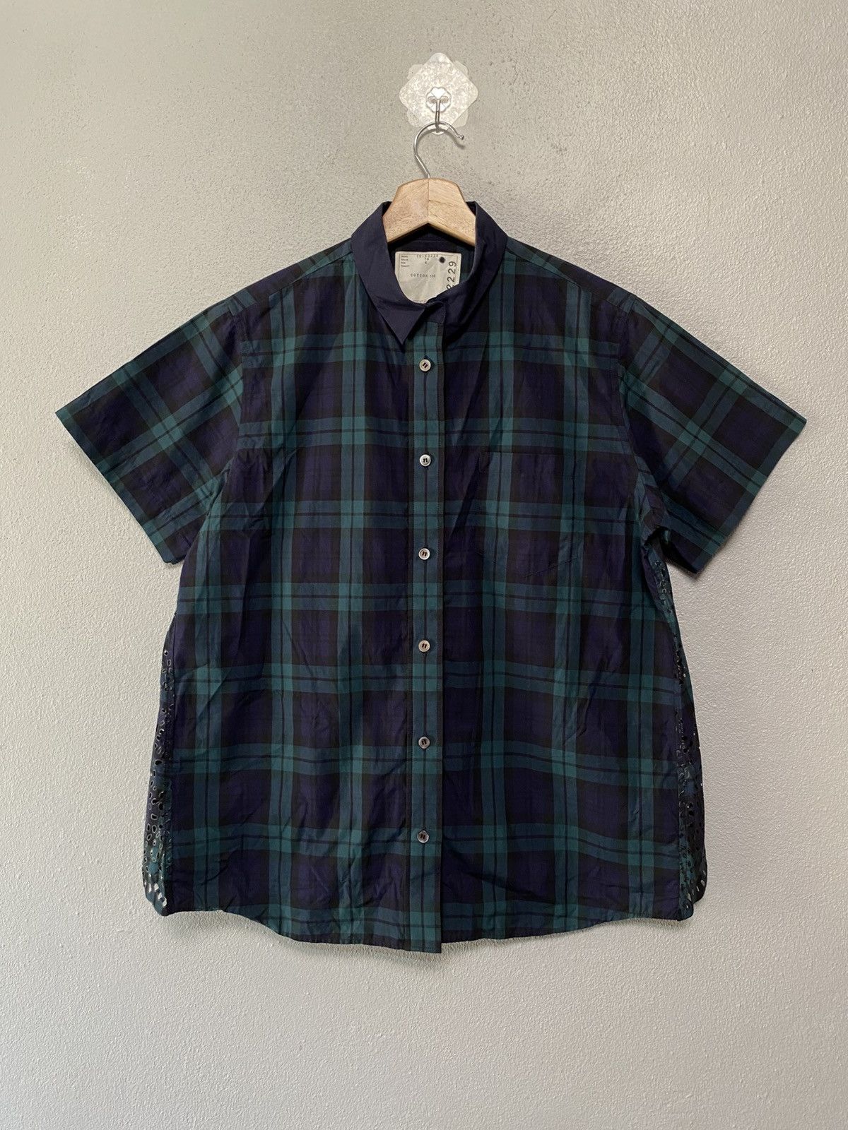 Sacai Sacai tartan short shirts button ups Size US M / EU 48-50 / 2 - 2 Thumbnail