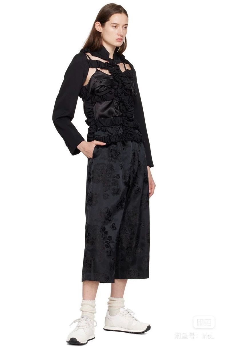 Comme des Garcons Comme Des Garcons Black pleated, crisscrossed, stretchy de Size XS / US 0-2 / IT 36-38 - 9 Thumbnail