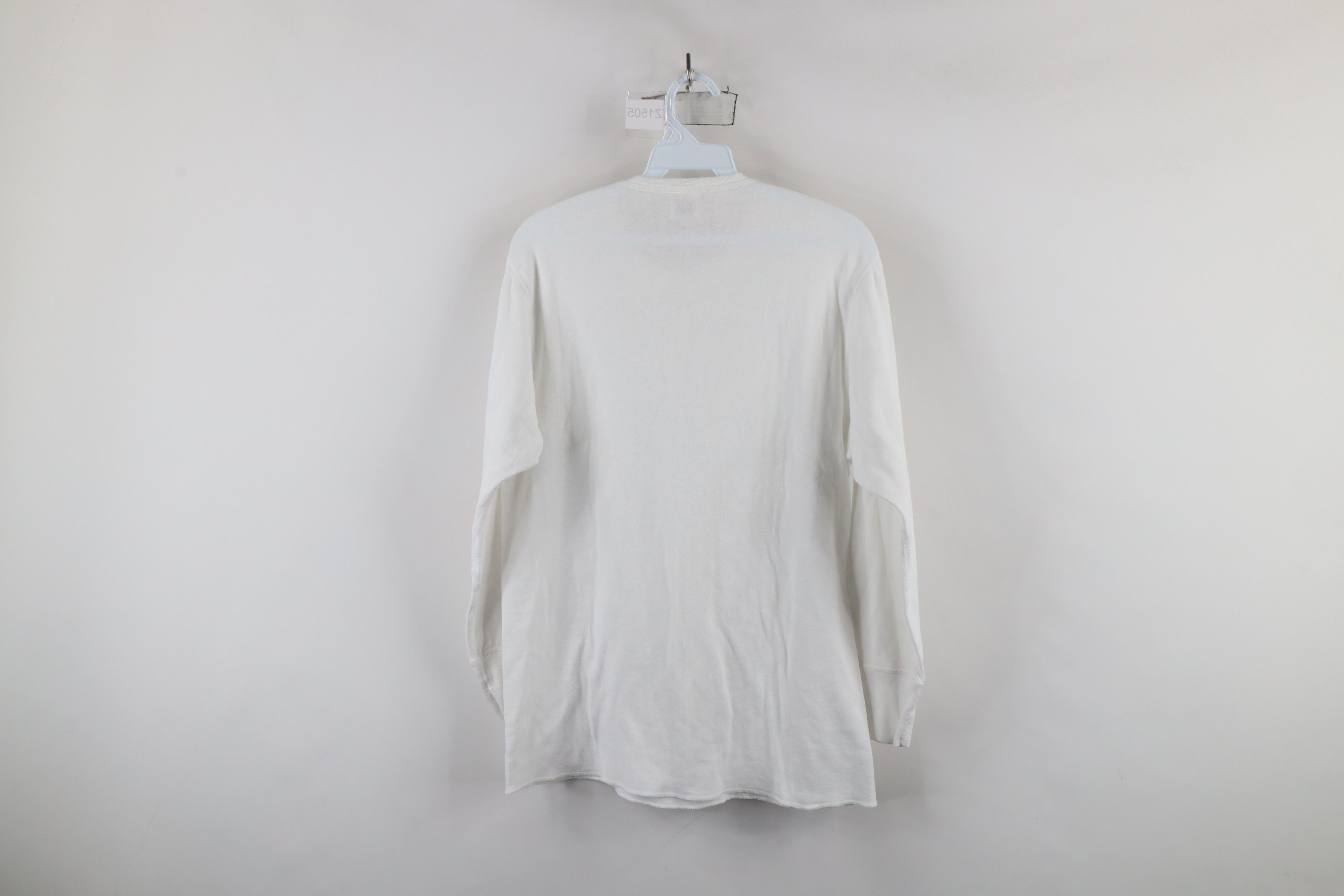 Vintage Vintage 90s Streetwear Knit Long Sleeve T-Shirt White USA Size US M / EU 48-50 / 2 - 8 Thumbnail