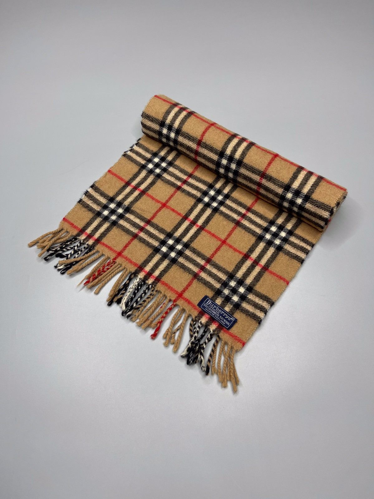 Burberry × Vintage Vintage Burberry Cashmere/Wool Scarf Nova Check Size ONE SIZE - 5 Thumbnail