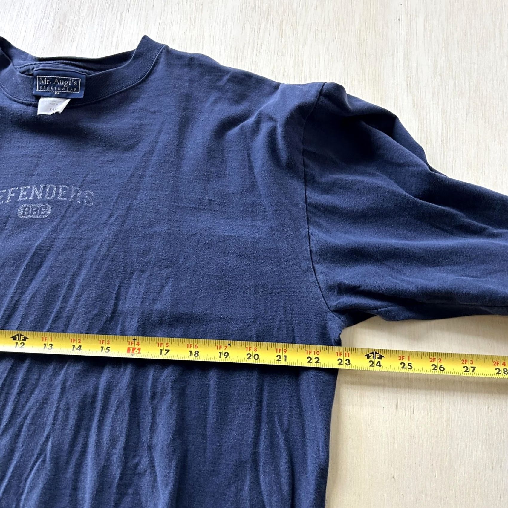 Vintage VINTAGE Mr. Augi's Mens XL Blue Graphic Long Sleeve USA Tee T-Shirt Size US XL / EU 56 / 4 - 5 Thumbnail
