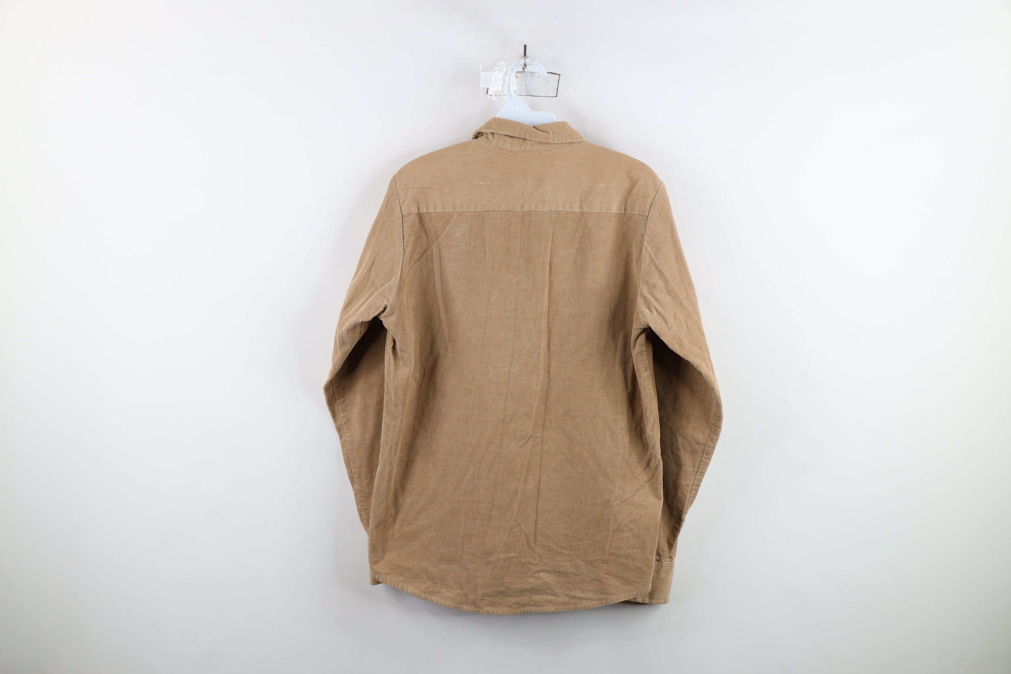 Vintage Vintage 90s Streetwear Corduroy Collared Button Shirt Beige Size US S / EU 44-46 / 1 - 12 Thumbnail