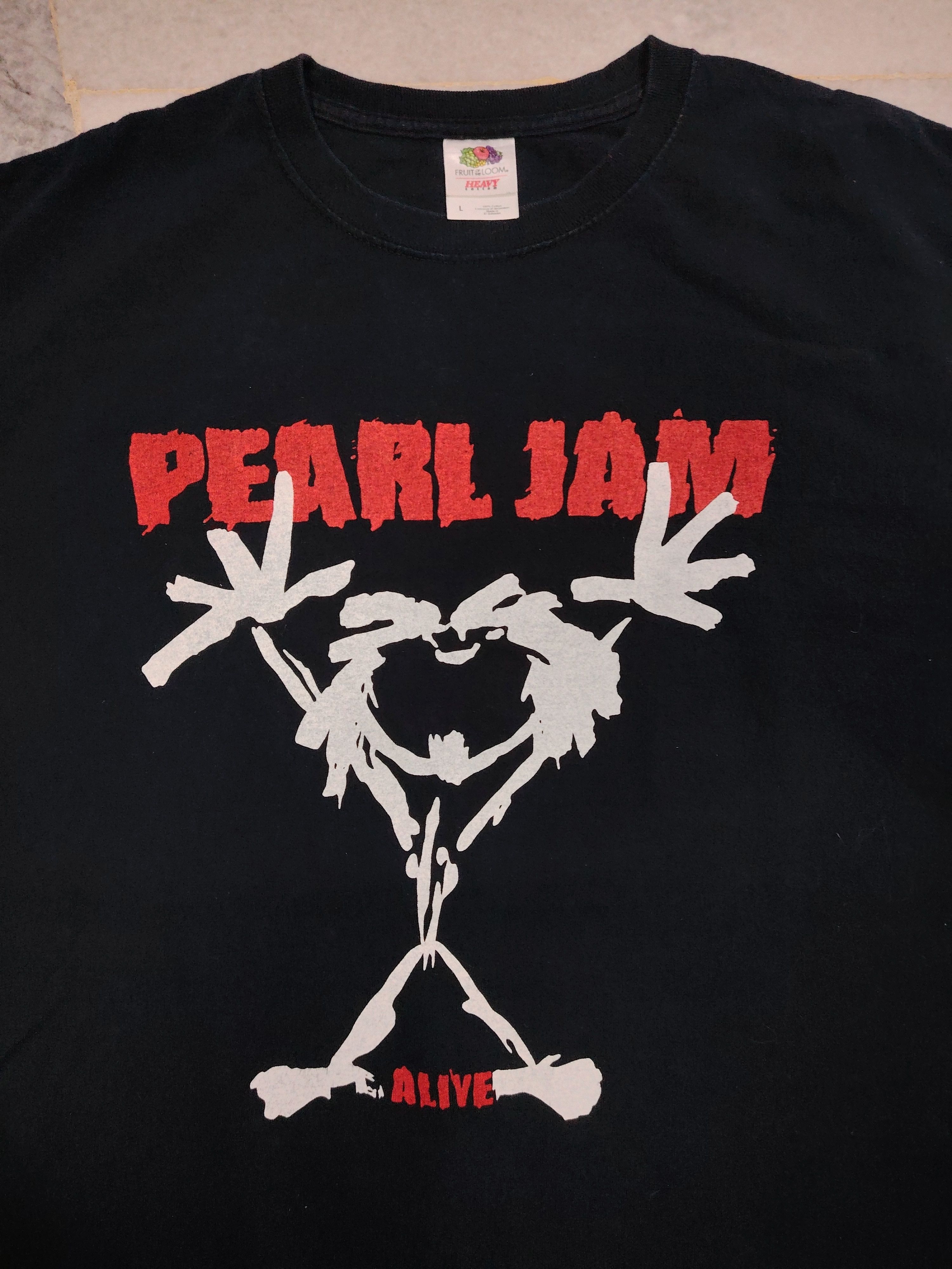 Band Tees × Vintage Vintage Pearl Jam Stick man t shirt Size US L / EU 52-54 / 3 - 3 Thumbnail