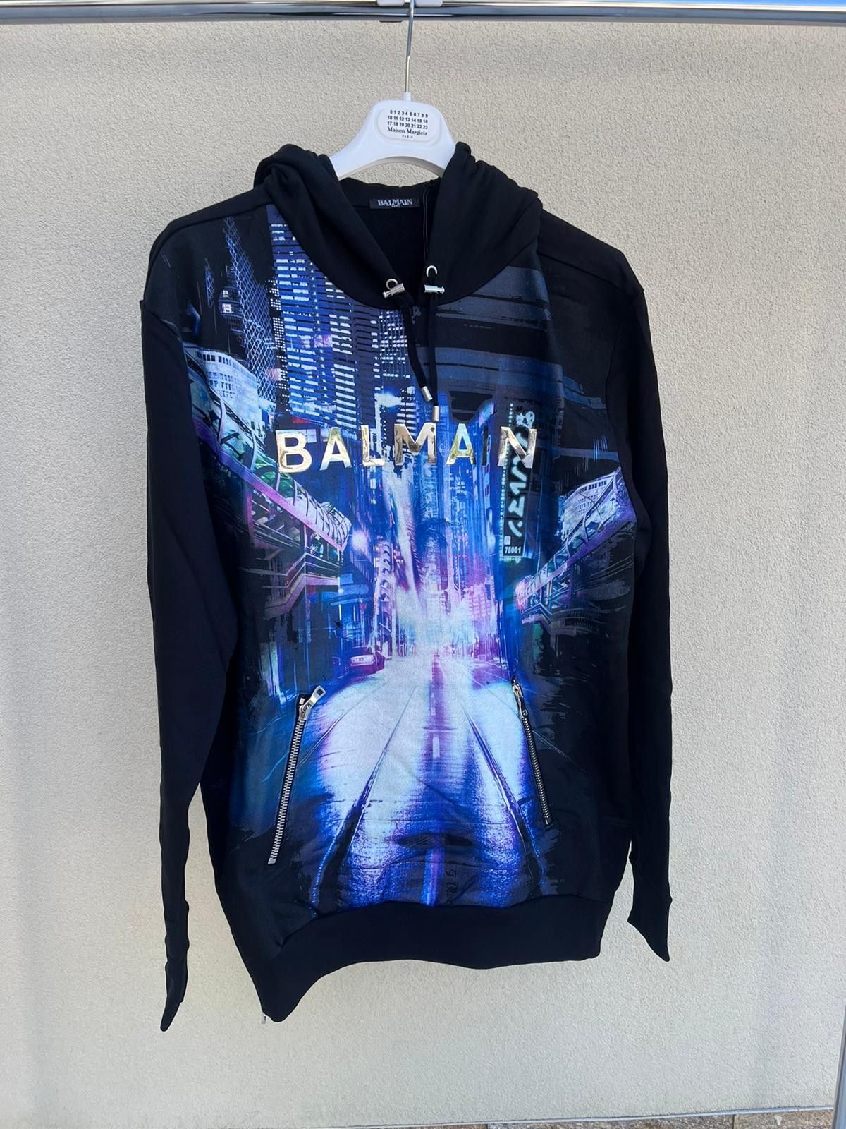 Balmain o1rshd1 Q:6 / Japan Tokyo Print Side Zip Hoodie Size US M / EU 48-50 / 2 - 2 Thumbnail
