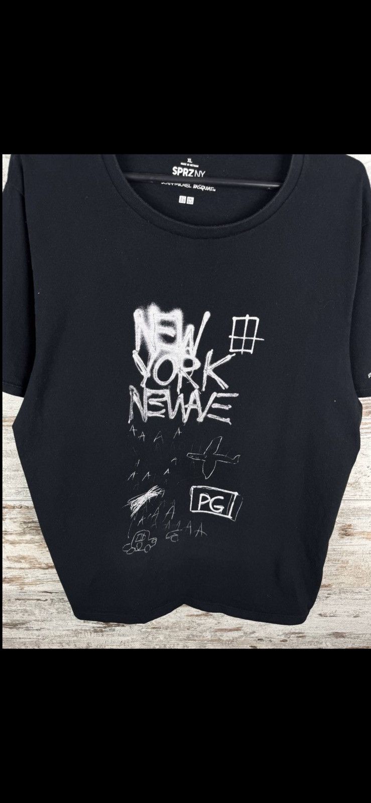 Jean-Michel Basquiat × Uniqlo × Vintage Mens Uniqlo x Jean-Michel Basquiat T Shirt Tee Size US M / EU 48-50 / 2 - 2 Thumbnail