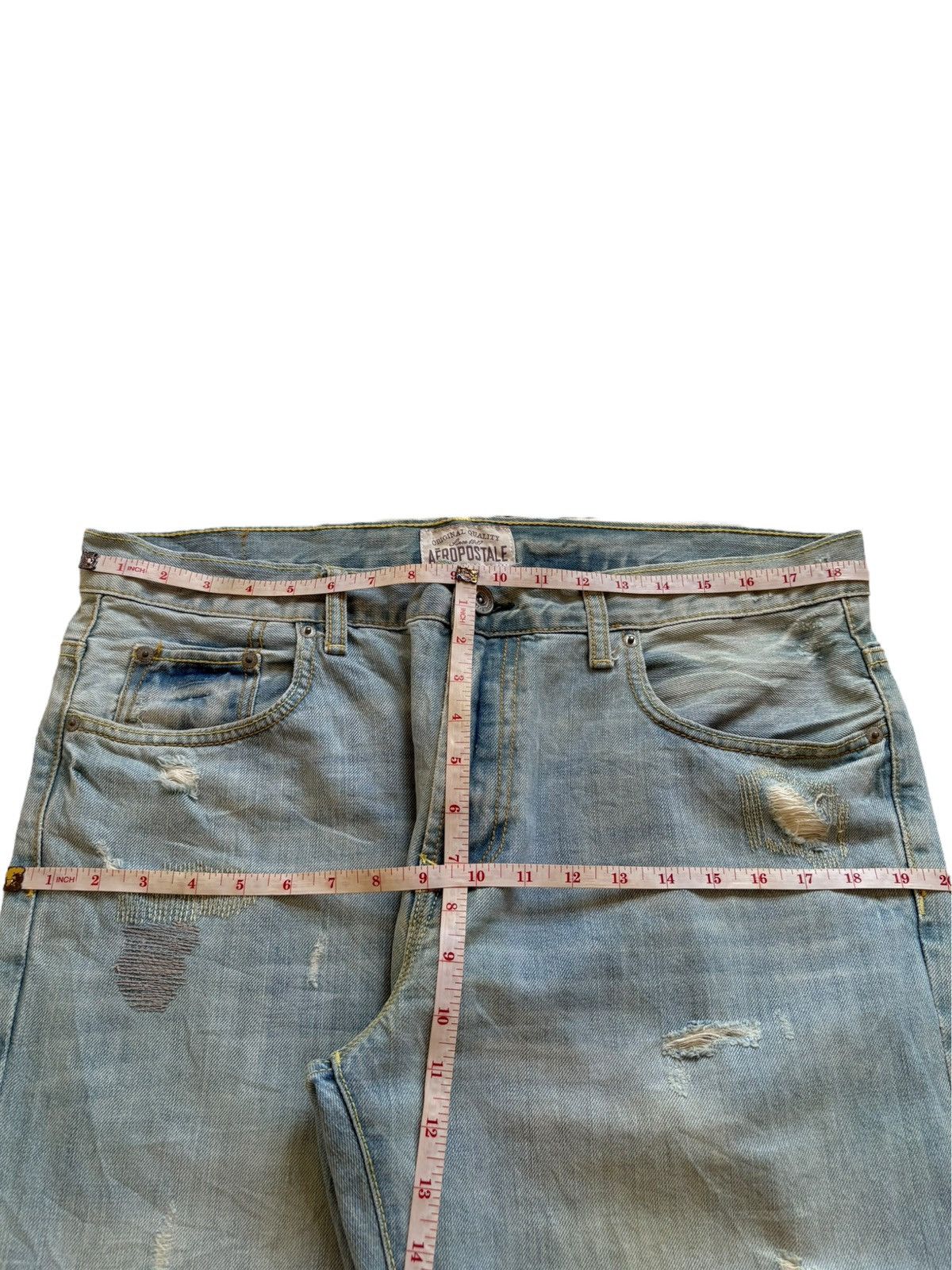 Aeropostale × Japanese Brand Vintage Japanese Brand Sashiko Style Rip Loose Baggy Jeans Size US 38 / EU 54 - 12 Thumbnail