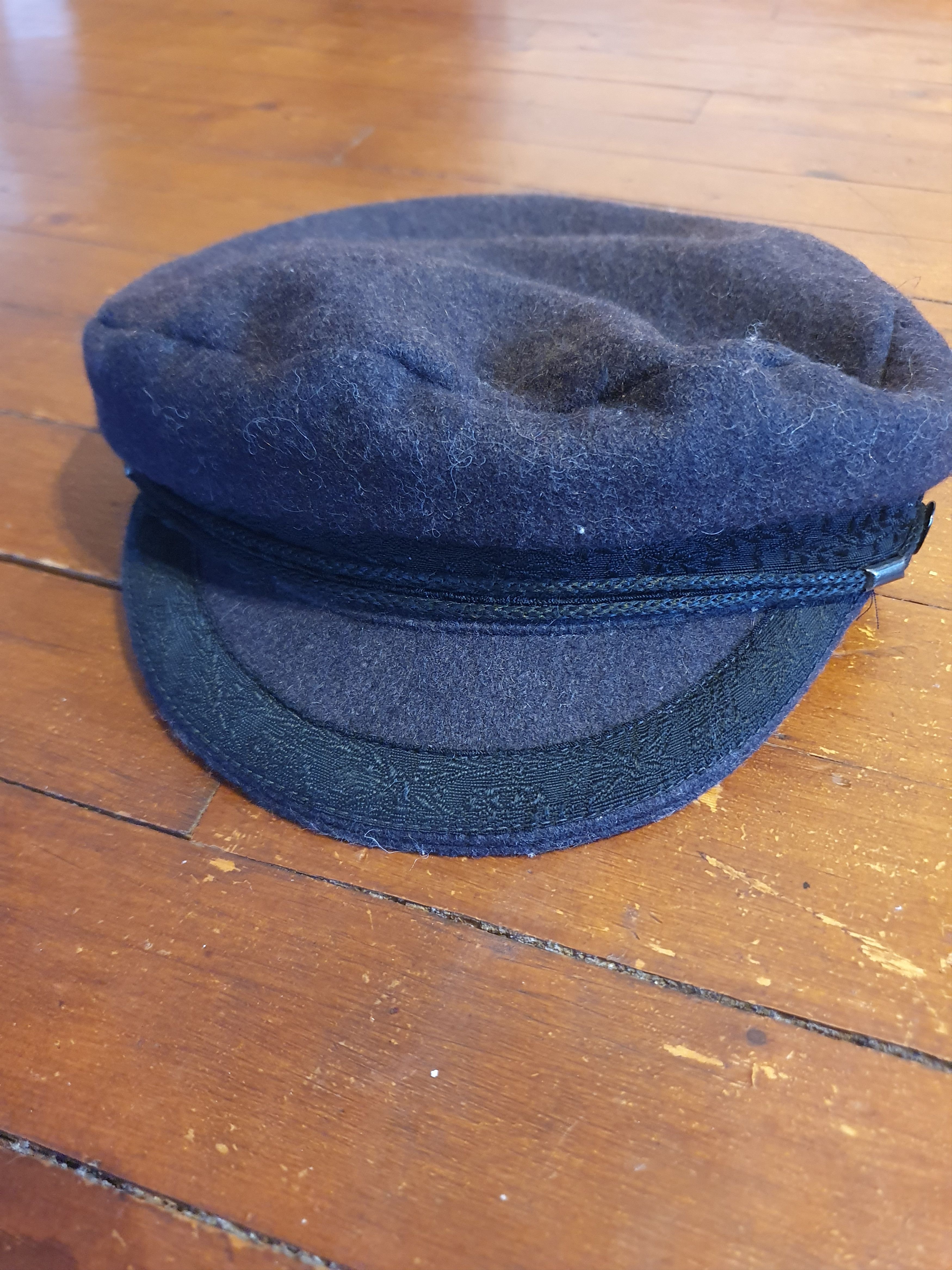 Vintage Royal Imperial Navy Captains Flat Cap Sailor Hat Size ONE SIZE - 5 Thumbnail