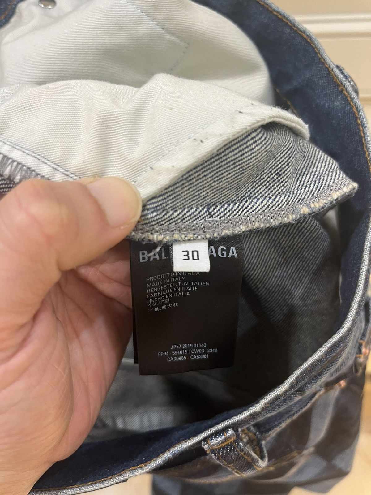 Balenciaga Checkerboard Paris Fit Sharpie Ombre Jeans Size US 30 / EU 46 - 16 Thumbnail