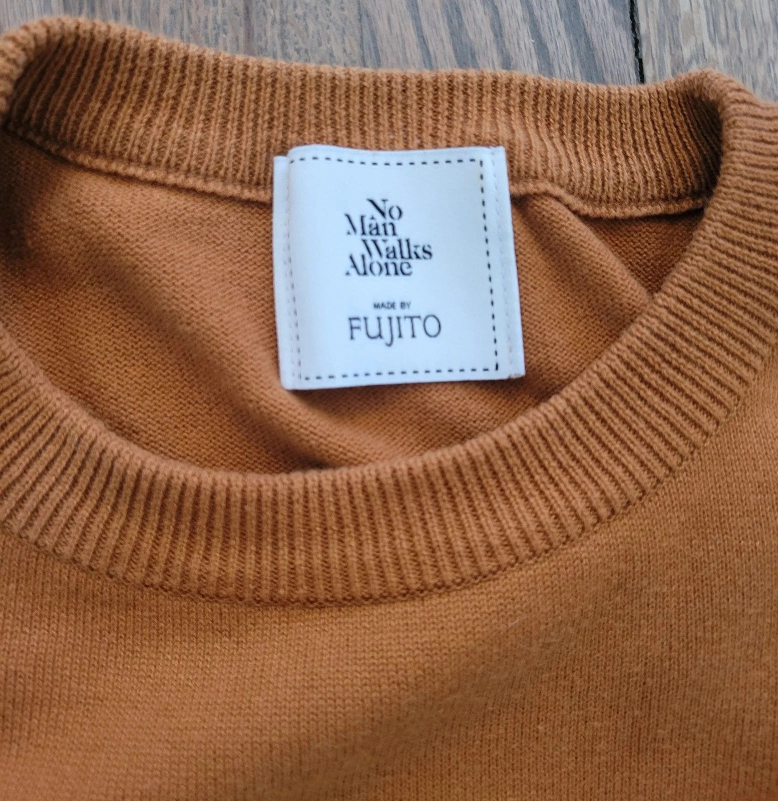 Fujito x NMWA ribbed knit shirt - brown - size 5 (L / XL)