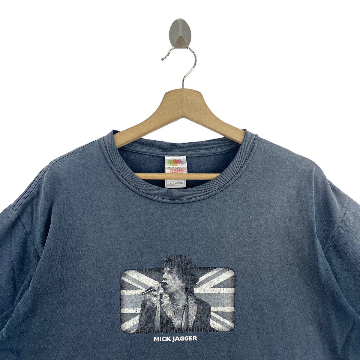 Vintage Vintage Distressed Rolling Stone MICK JAGGER English Singer Size US L / EU 52-54 / 3 - 2 Thumbnail