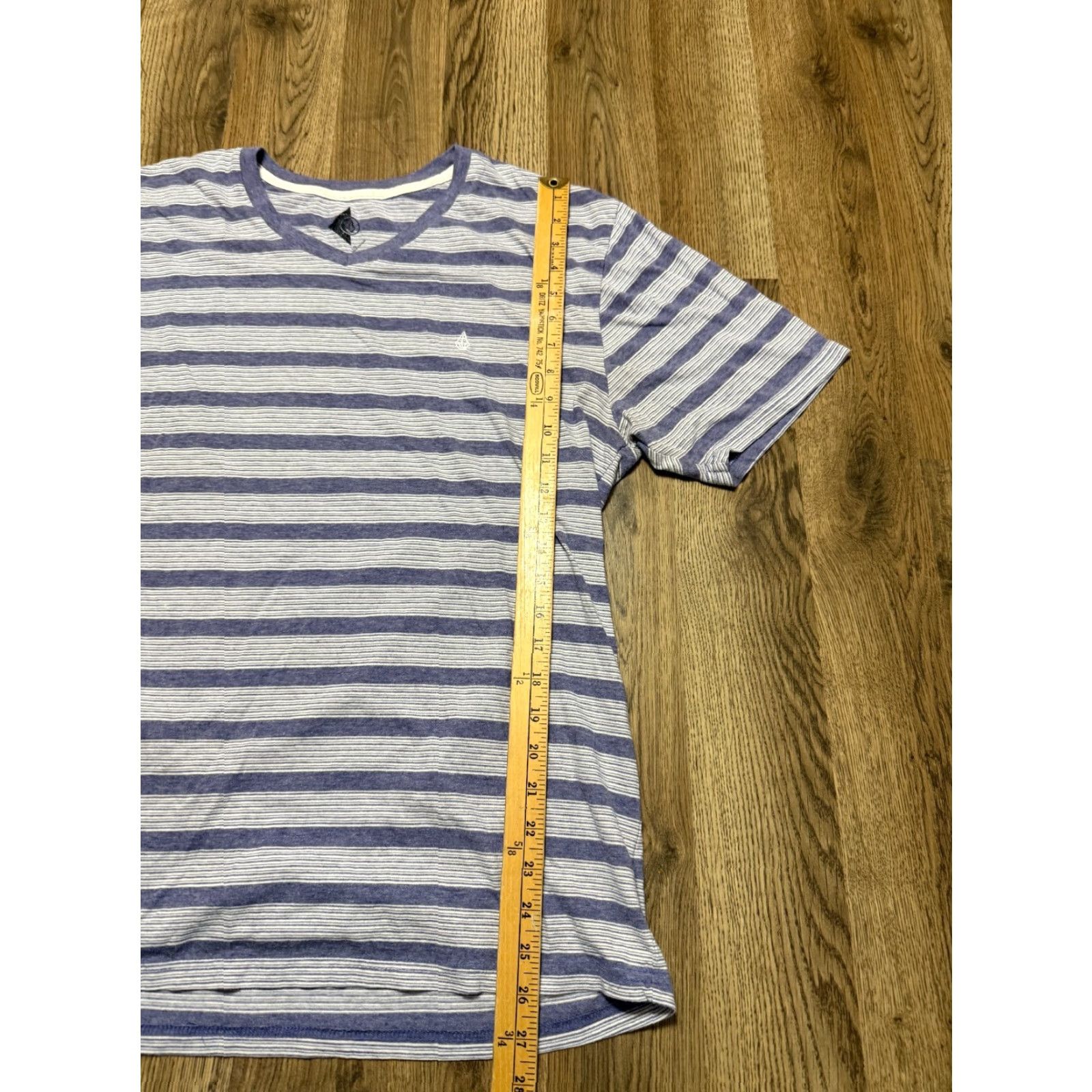 Element Element Shirt, Mens, Size Large, Striped, Short Sleeve Shirt, Purple White Grey, Shirt, Casual, Brand Element Size L / US 10 / IT 46 - 7 Thumbnail