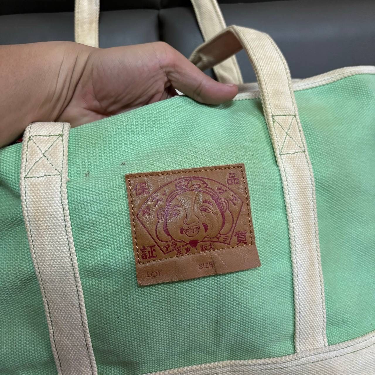 Evisu Vintage Evisu Canvas Shopping Bag Boston Bag Tote Bag Size ONE SIZE - 3 Thumbnail