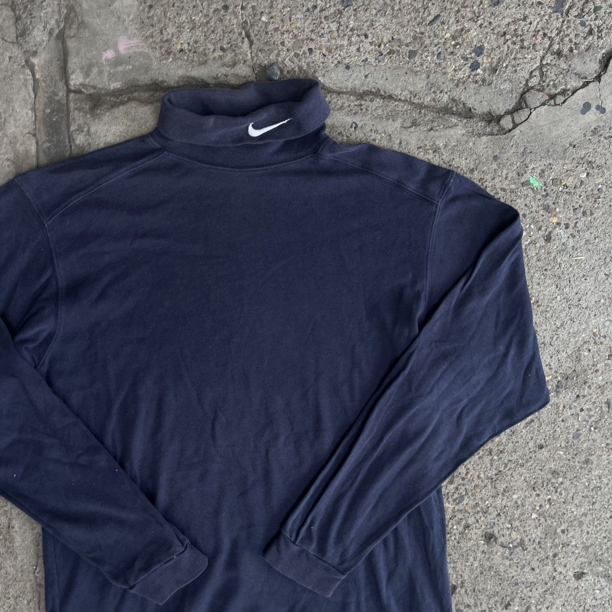 Nike × Vintage 90s Vintage Nike Turtleneck Sweater Size US S / EU 44-46 / 1 - 4 Thumbnail