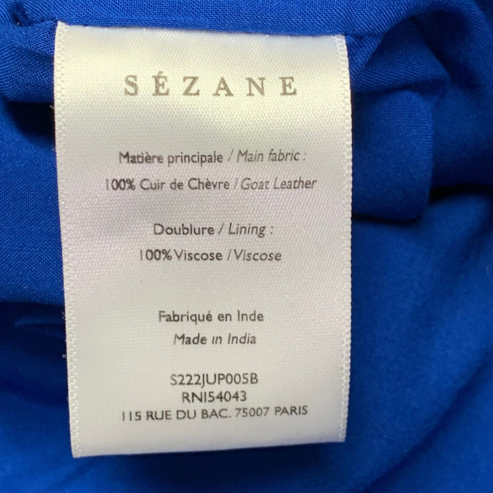 Sezane SEZANE Size 2 Blue Goat Suede Belted Mini Skirt Size 26" / US 2 / IT 38 - 5 Thumbnail