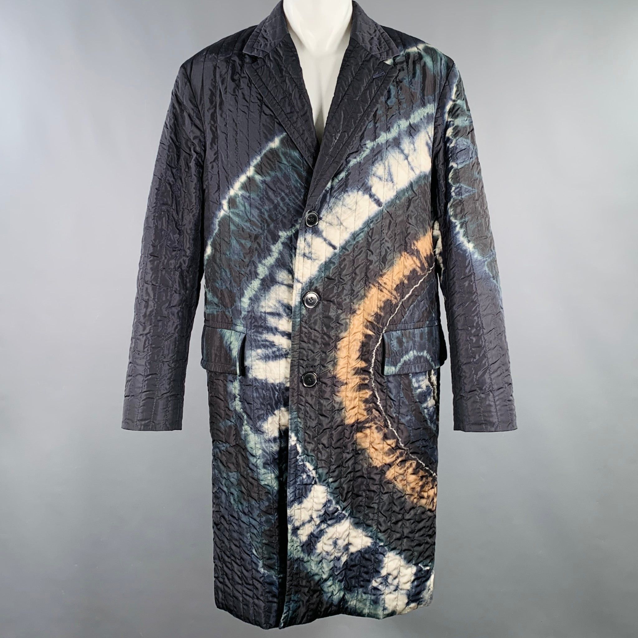 Dries Van Noten DRIES VAN NOTEN Black Multi Color Tie Dye Quilted  