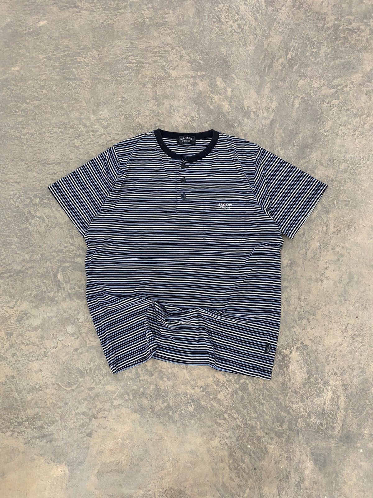Yohji Yamamoto Yohji Yamamoto Striped Tee Sacsny Y’saccs Ys Size US L / EU 52-54 / 3 - 2 Thumbnail