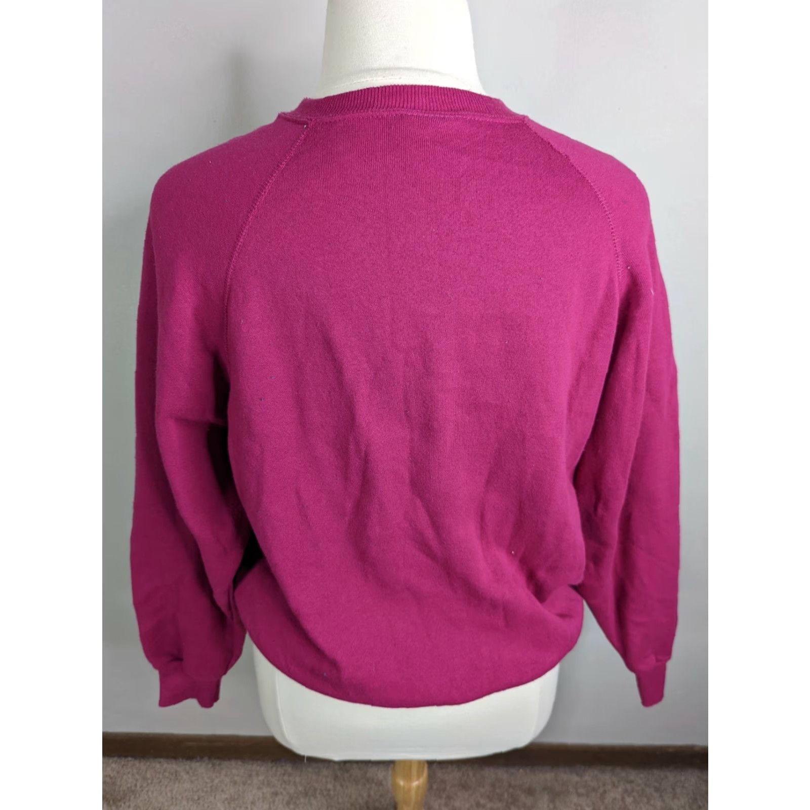 Lee VINTAGE Lee Raglan Sweatshirt Pink Magenta 90s XL USA Made Crew Neck Sweatshirt Unisex Adults Size XL / US 12-14 / IT 48-50 - 5 Thumbnail