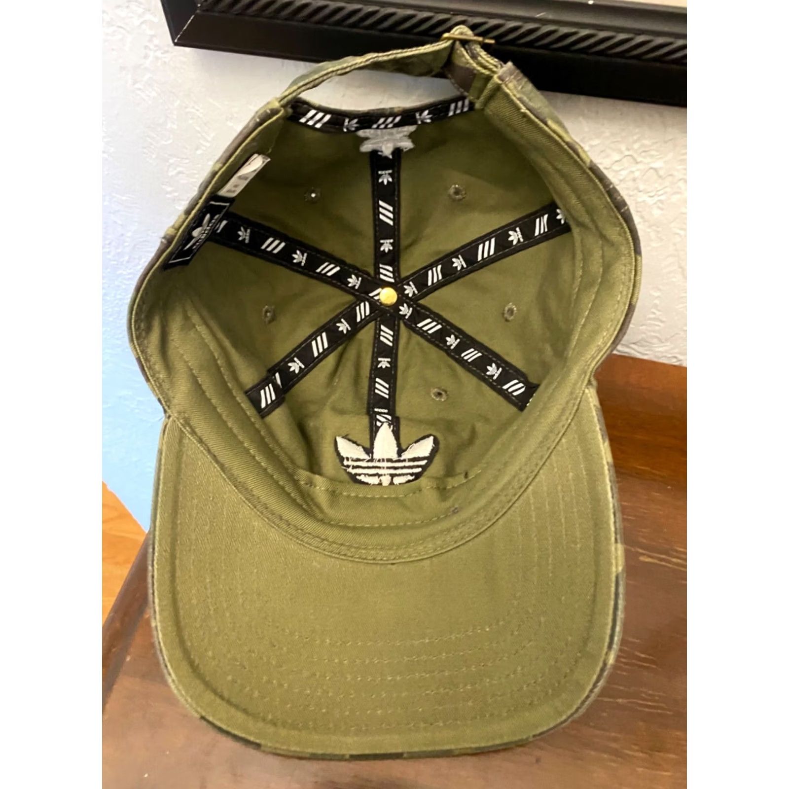 Adidas adidas Originals Trefoil Logo Military Army Green Camo Strapback Cap Hat Size ONE SIZE - 5 Thumbnail