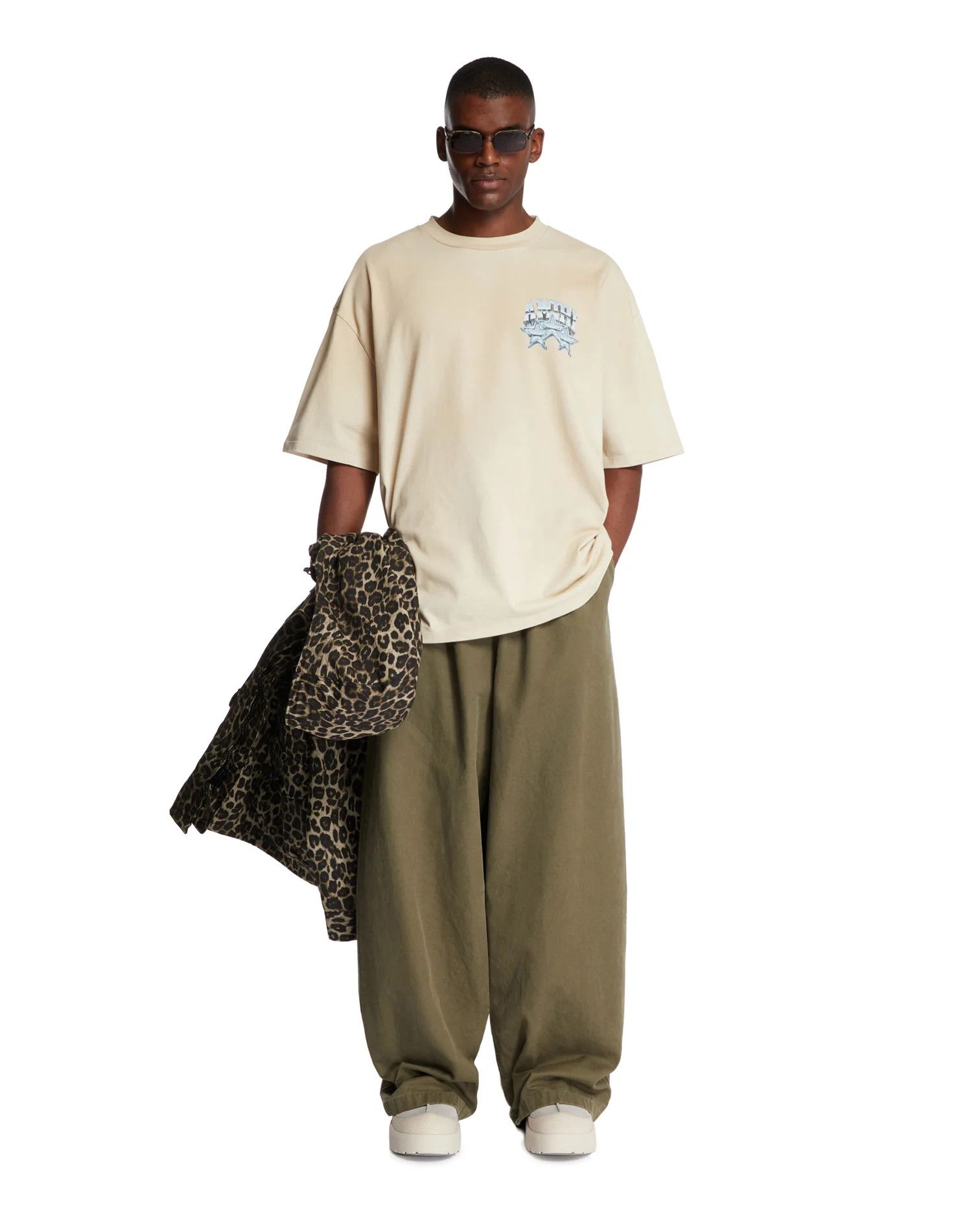 Amiri o1h1sh10525 Championship Os T-Shirt in Beige Size US L / EU 52-54 / 3 - 3 Thumbnail