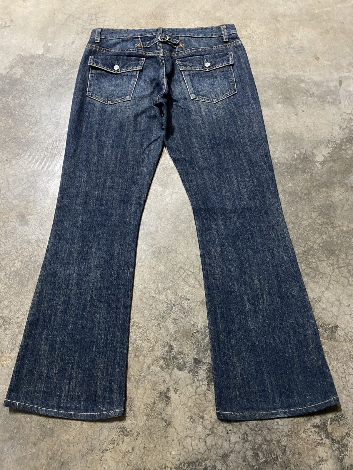 Hysteric Glamour × Japanese Brand Flare Jeans Japanese Rusty Sweet Camel Baggy Jeans Size US 31 - 1 Thumbnail