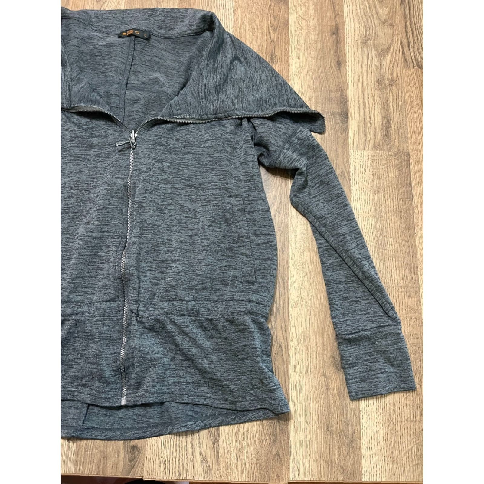 Vintage Energy Zone Sweatshirt Women's Large Green Black Full Zip Size L / US 10 / IT 46 - 4 Thumbnail